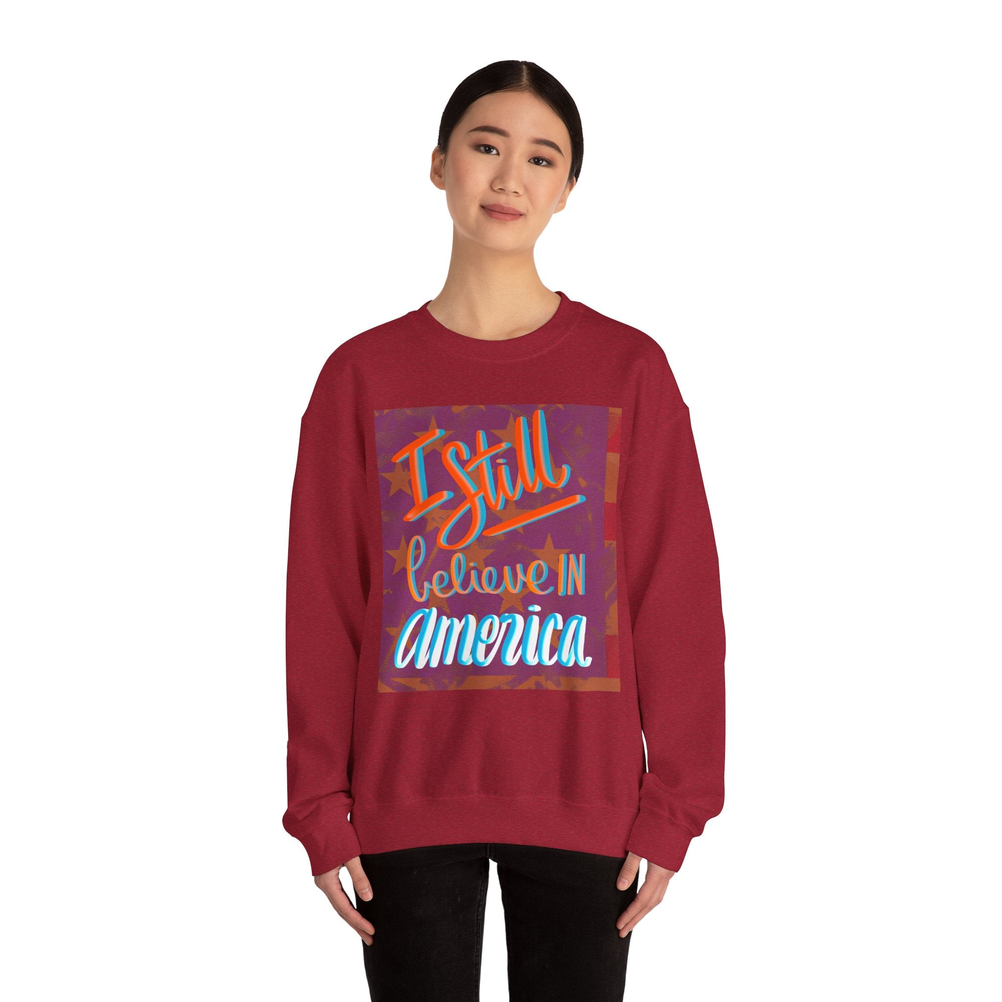 I Still Believe in America Sweatshirt - Unisex Heavy Blend™ Crewneck for Patriotic Style