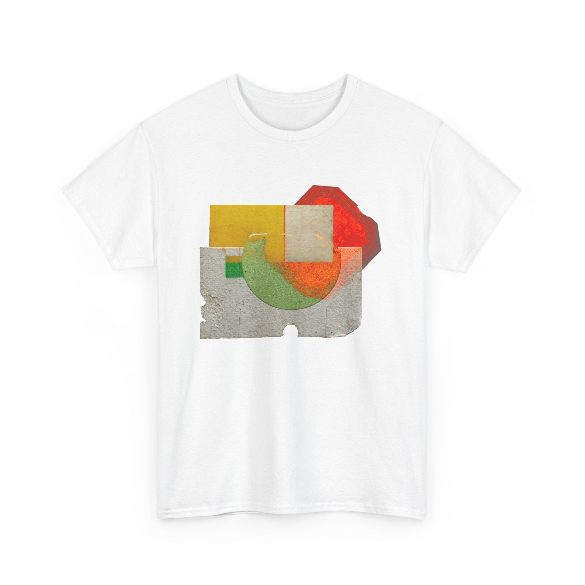 Modern Geometric Unisex Heavy Cotton Tee - Unique Artistic T-Shirt