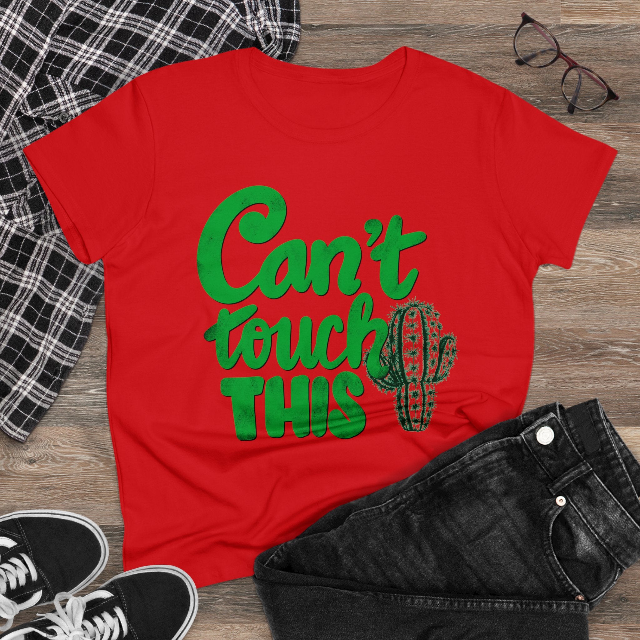 CAN’T TOUCH THIS PUNNY Women's Midweight Cotton Tee