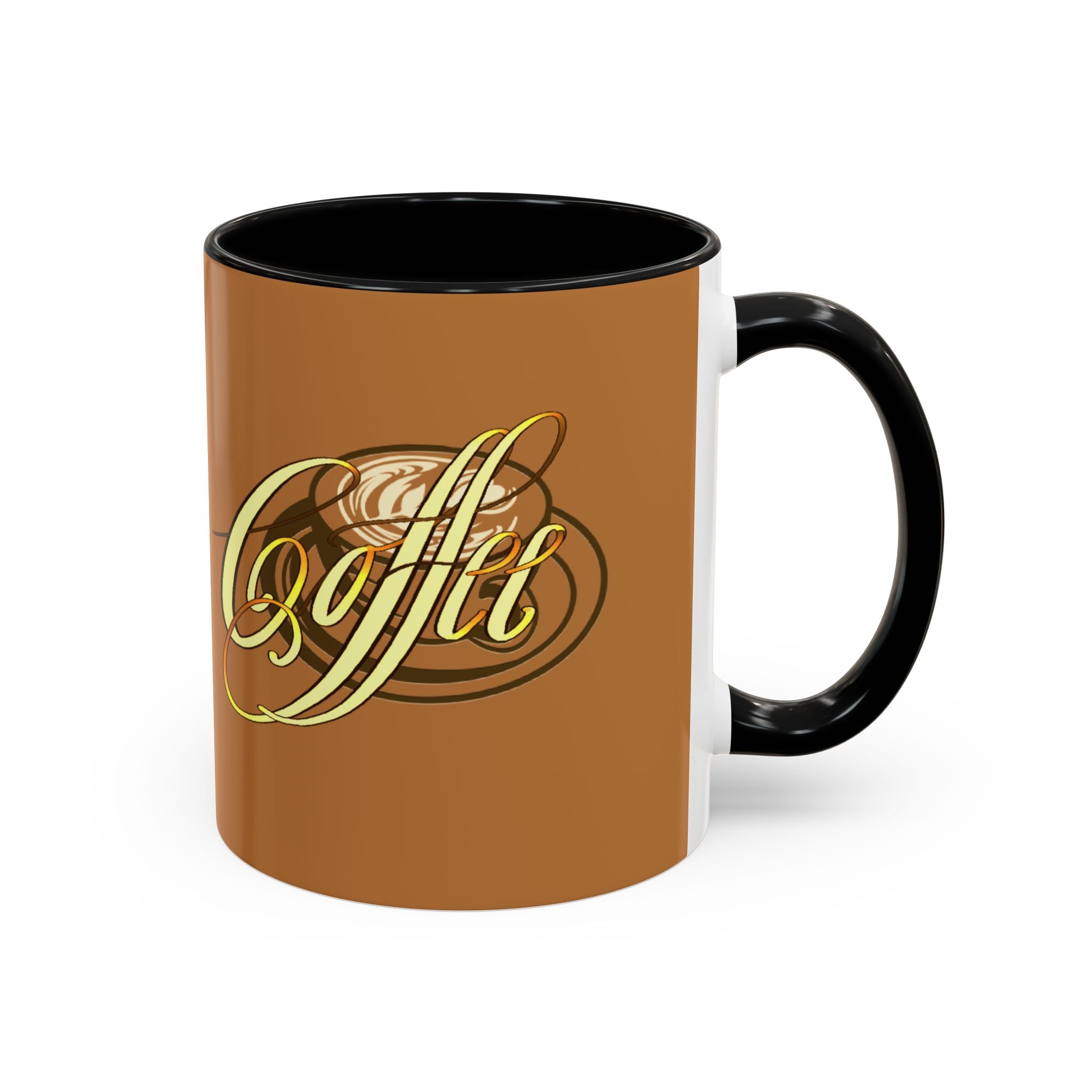 COFFEE CALLIGRAPHY Accent Coffee Mug (11 oz)