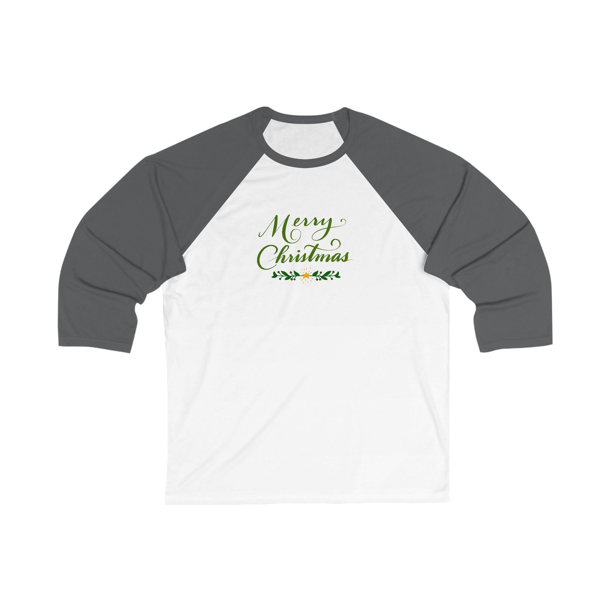 MERRY CHRISTMAS 3\4 Sleeve Baseball Tee