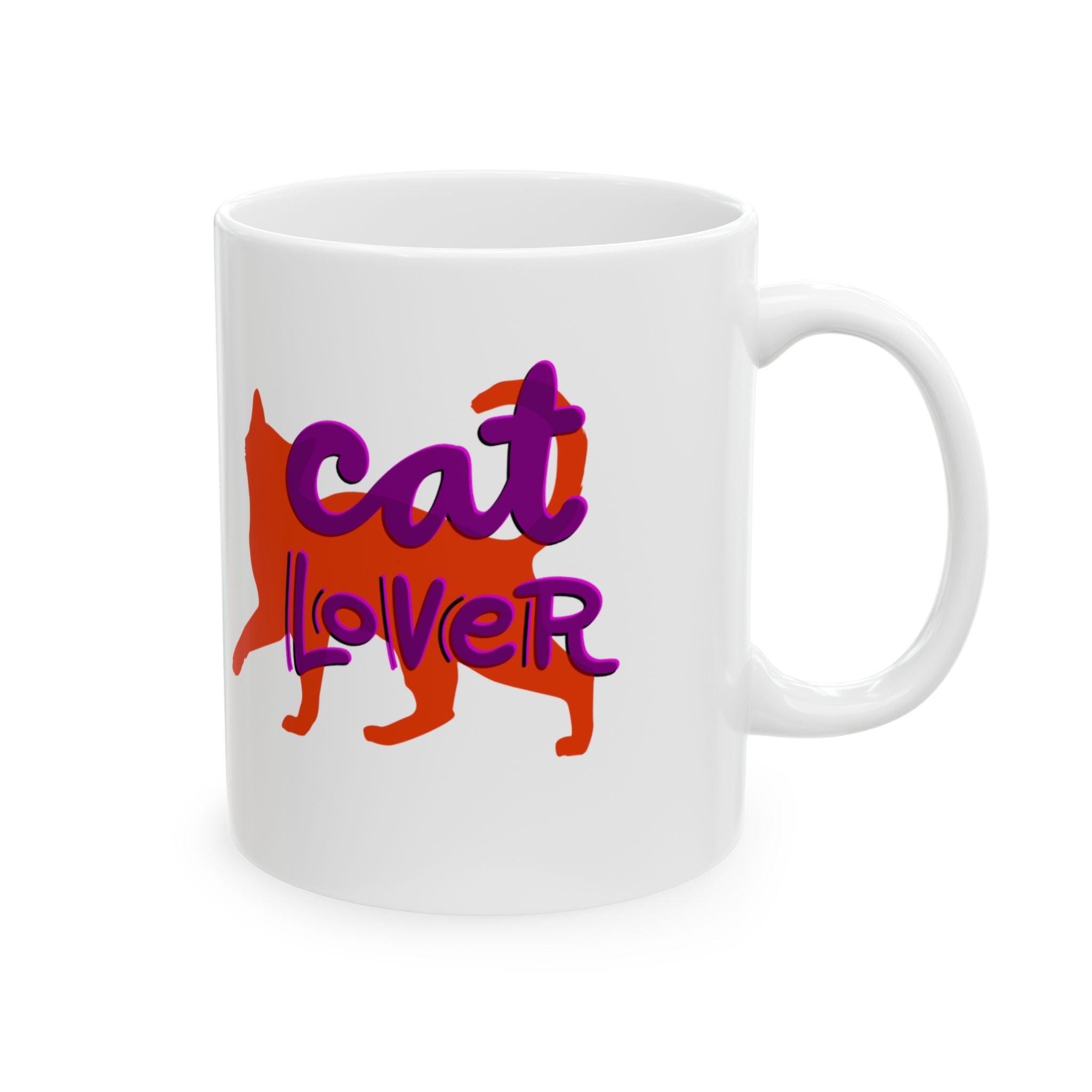 CAT LOVER Ceramic Mug, (11oz)