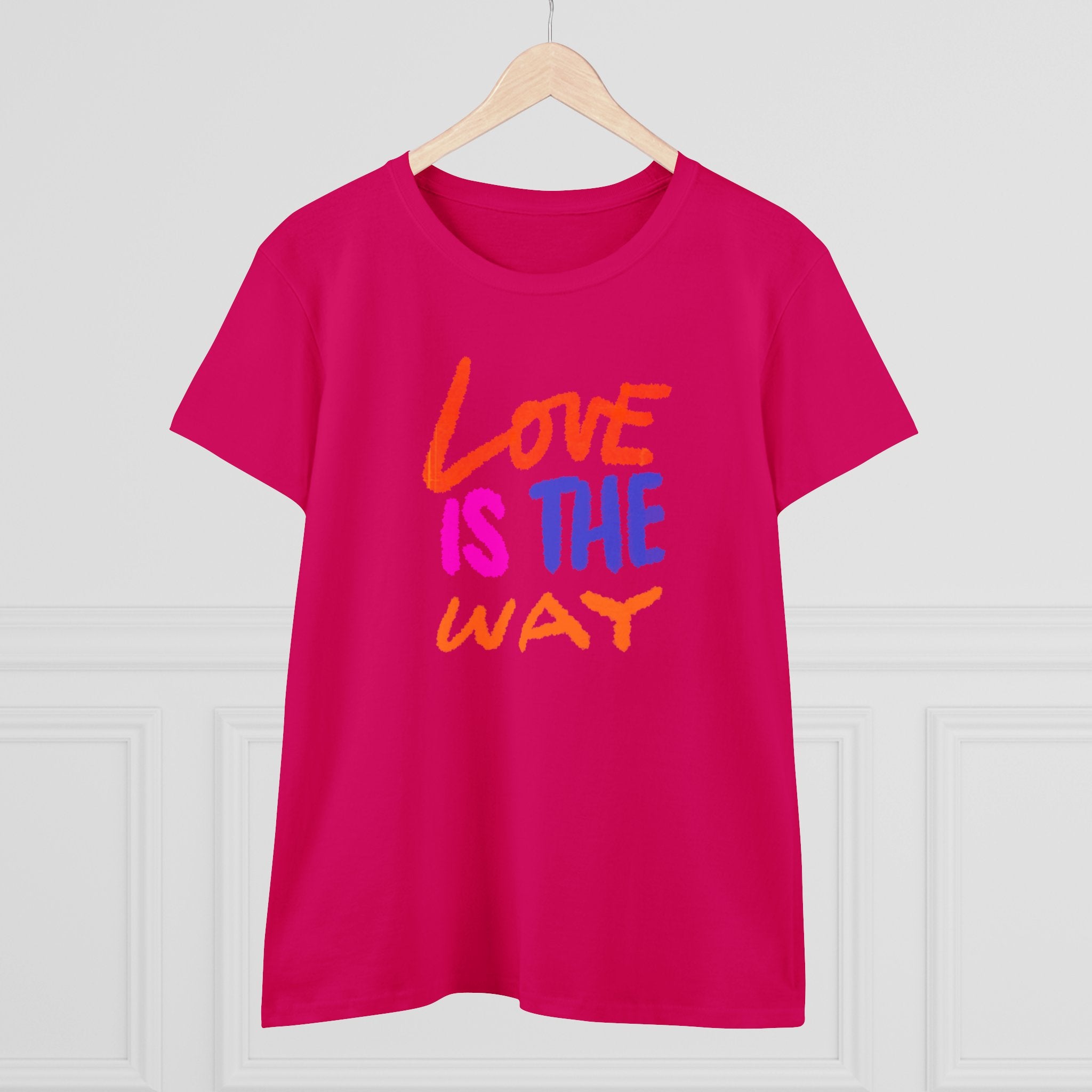 LOVE IS THE WAY Women's Midweight Cotton Tee