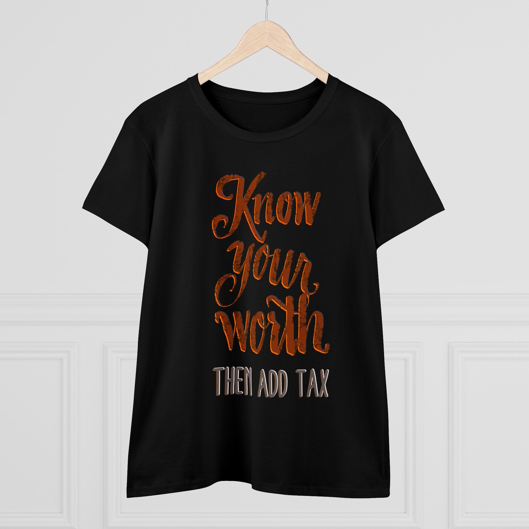 KNOW YOUR WORTH Cotton Tee