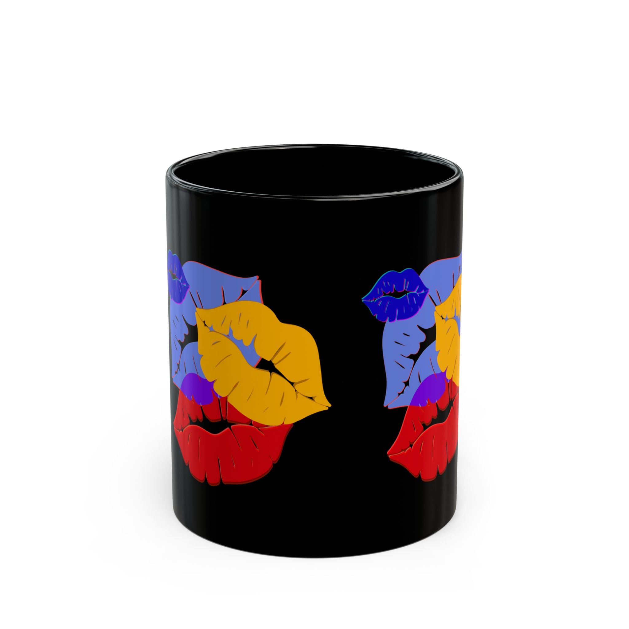 LUSCIOUS LIPS Black Mug (11oz)