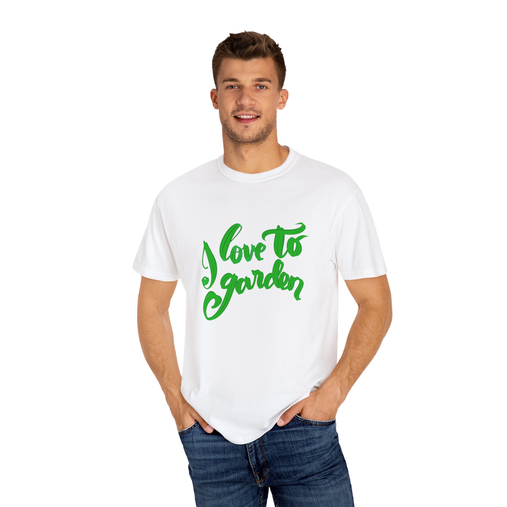 I LOVE TO GARDEN Unisex Garment-Dyed T-shirt