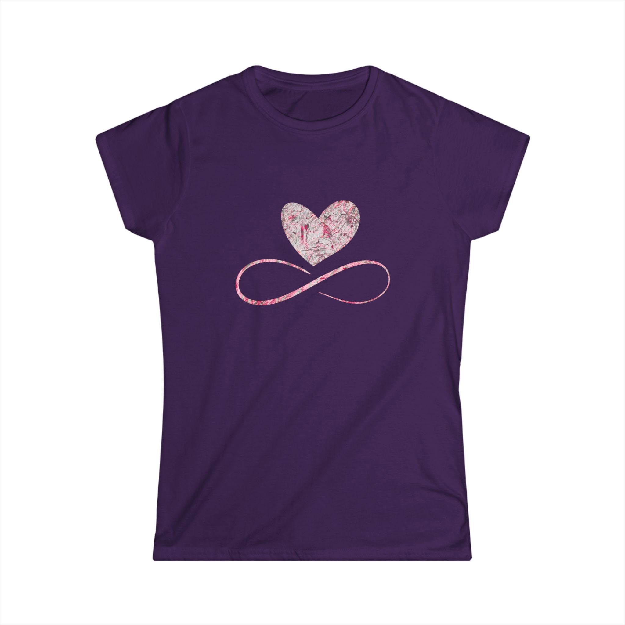 Infinity Heart Women's Softstyle Tee - Comfortable Love Graphic T-Shirt