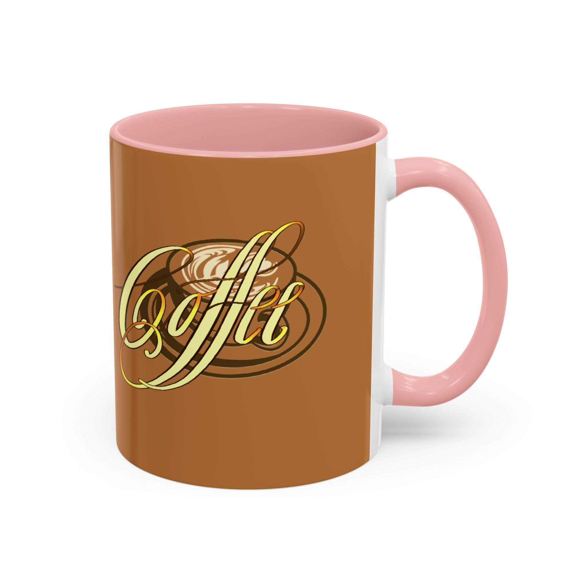 COFFEE CALLIGRAPHY Accent Coffee Mug (11 oz)