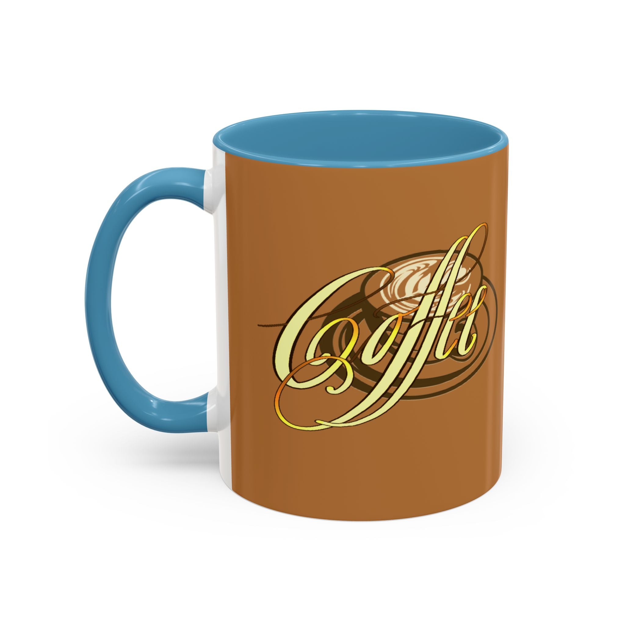 COFFEE CALLIGRAPHY Accent Coffee Mug (11 oz)