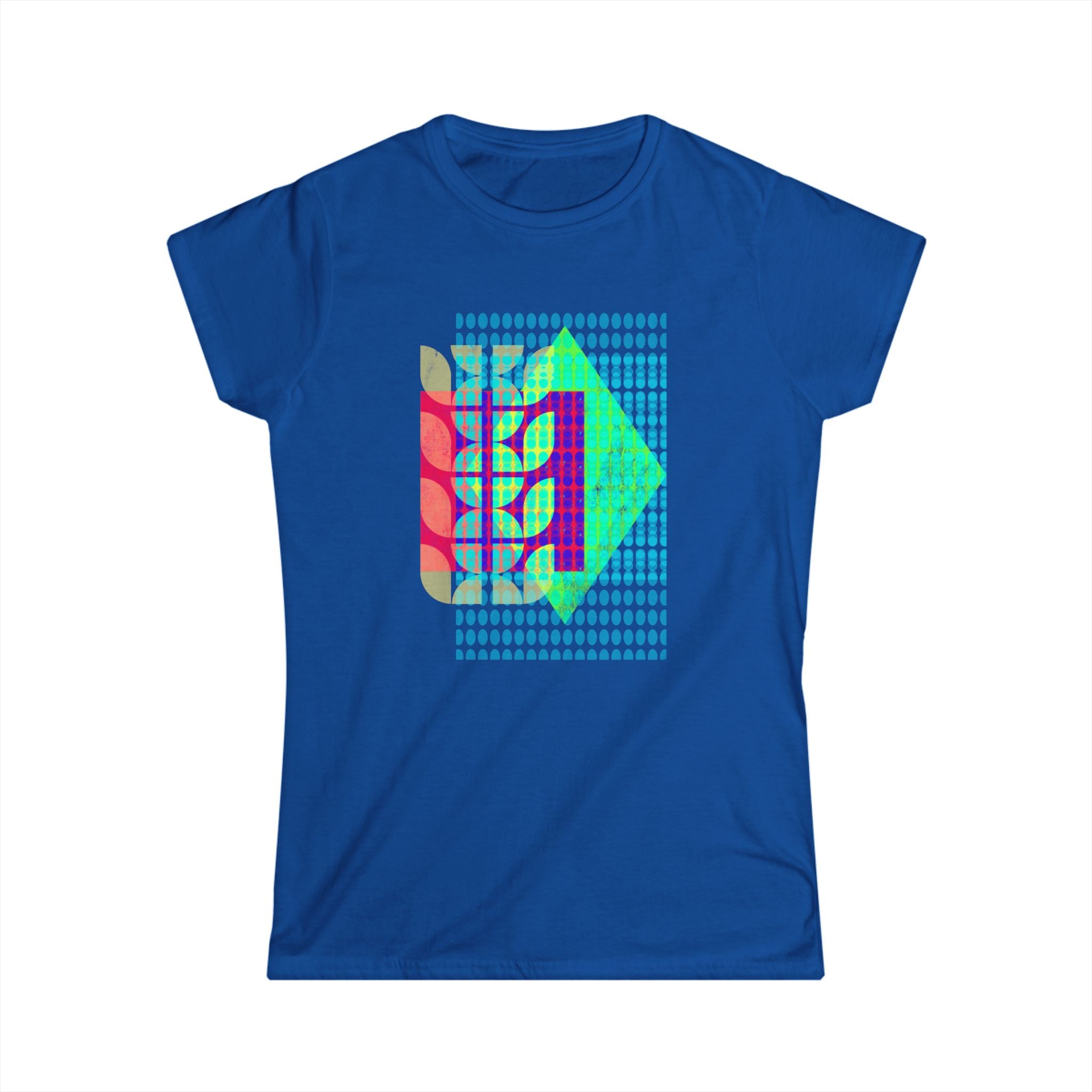 Trendy Graphic Women's Tee - Colorful Abstract Design