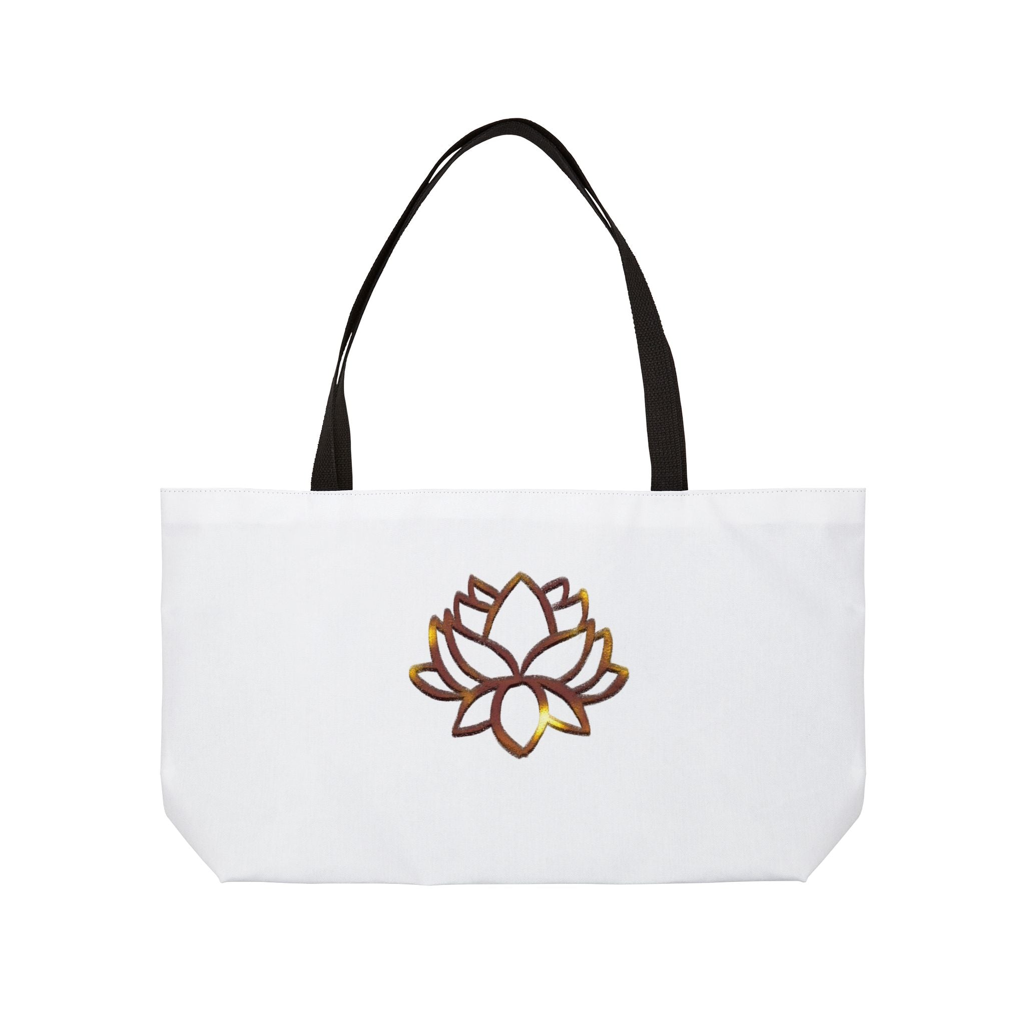 Lotus Flower Weekender Tote Bag, Stylish Travel Bag, Beach Tote, Yoga Bag, Eco-Friendly Shopping Bag