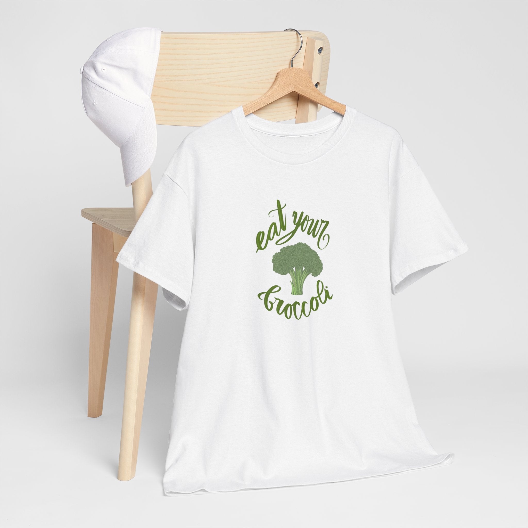 EAT YOUR BROCCOLI Unisex Heavy Cotton Tee