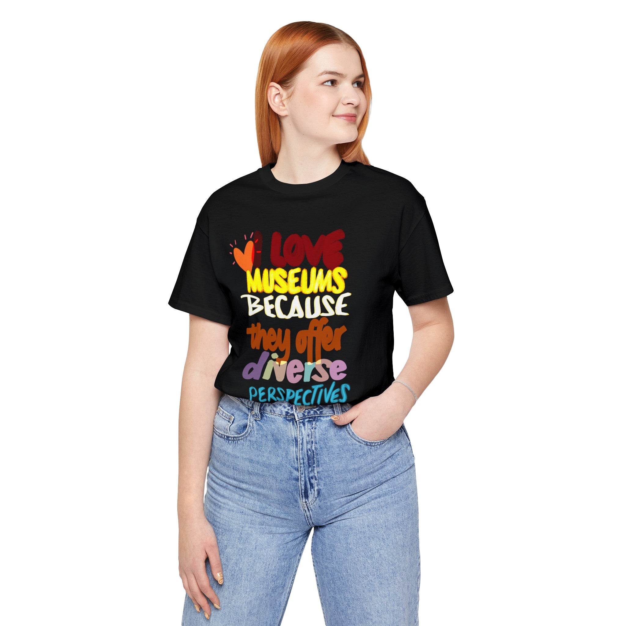 MUSEUMS DIVERSE PERSPECTIVES Unisex Jersey Short Sleeve Tee