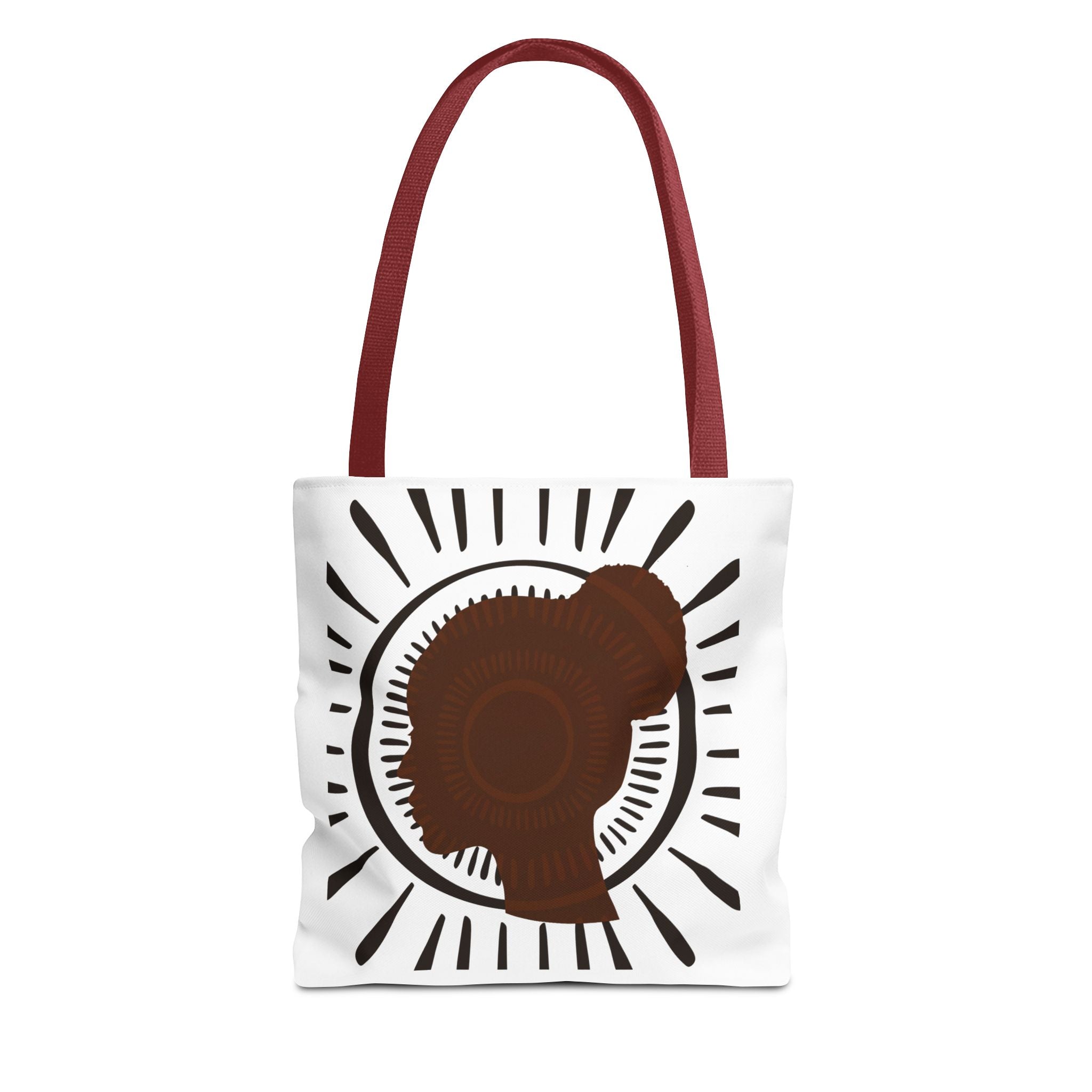 Black Woman Silhouette Tote Bag — Stylish Afrocentric Canvas Tote