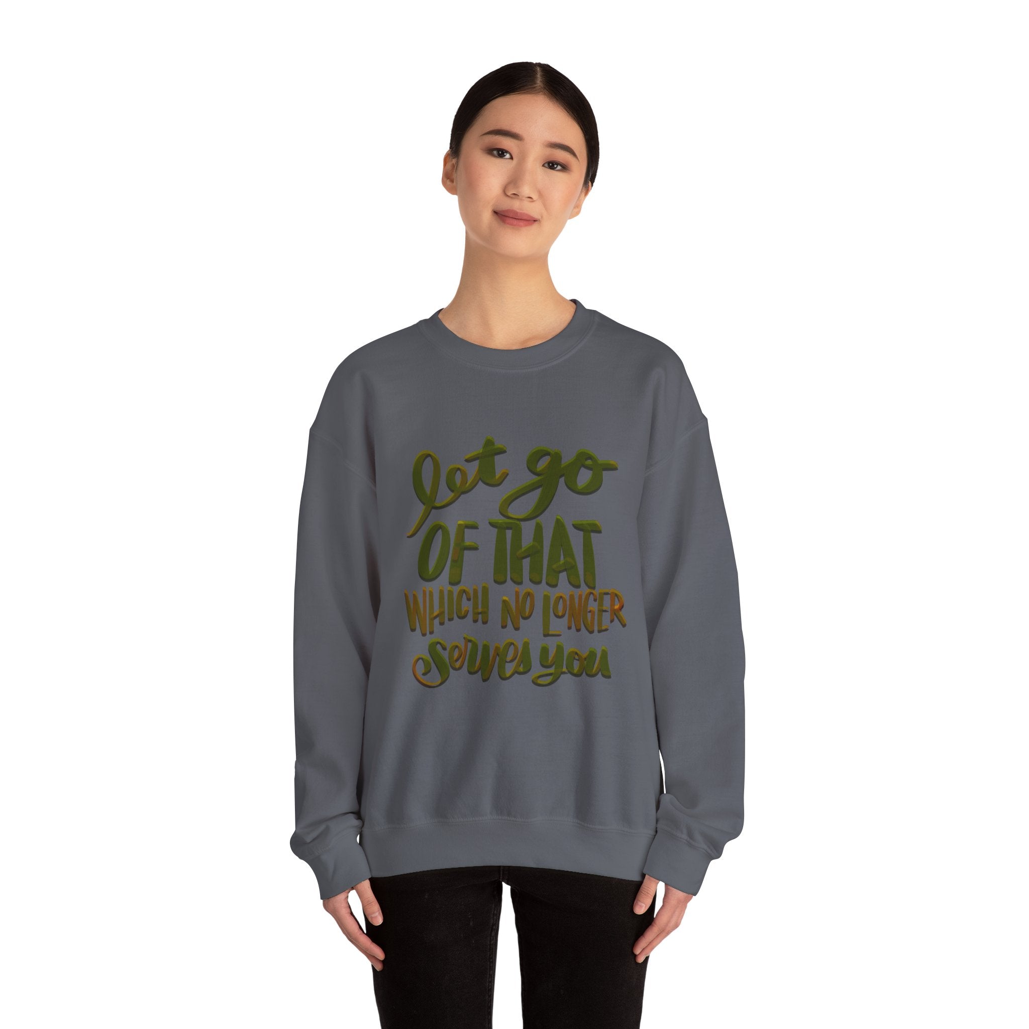Let Go Crewneck Sweatshirt - Unisex Heavy Blend™ - Motivational Gift for Relaxation & Mindfulness