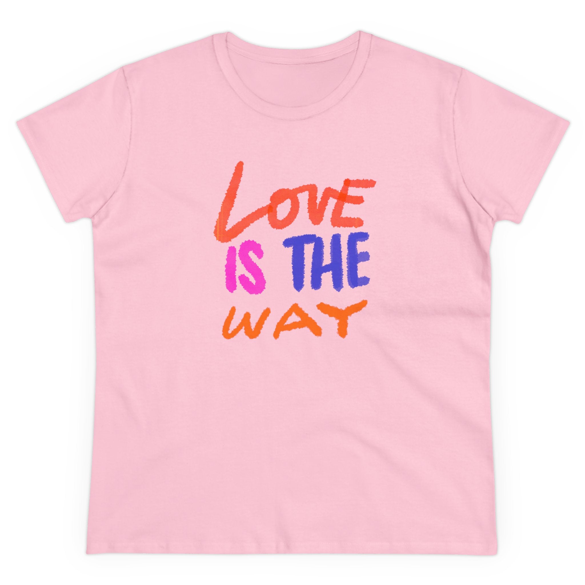 LOVE IS THE WAY Women's Midweight Cotton Tee