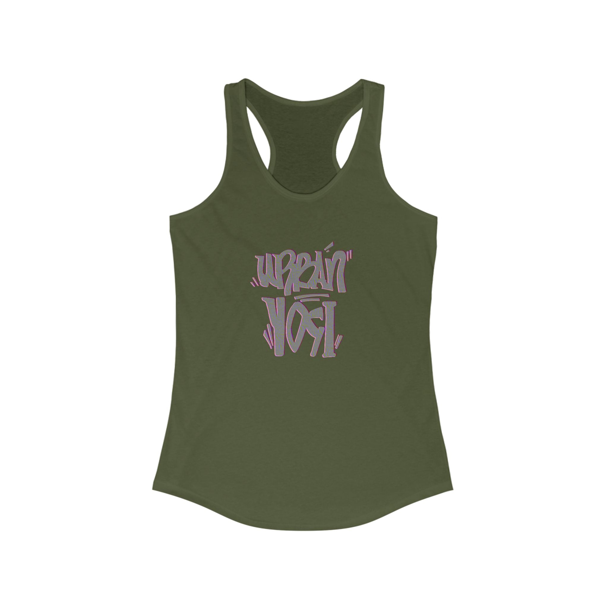 Urban Yogi Racerback Tank - Trendy Hand-drawn Summer Top