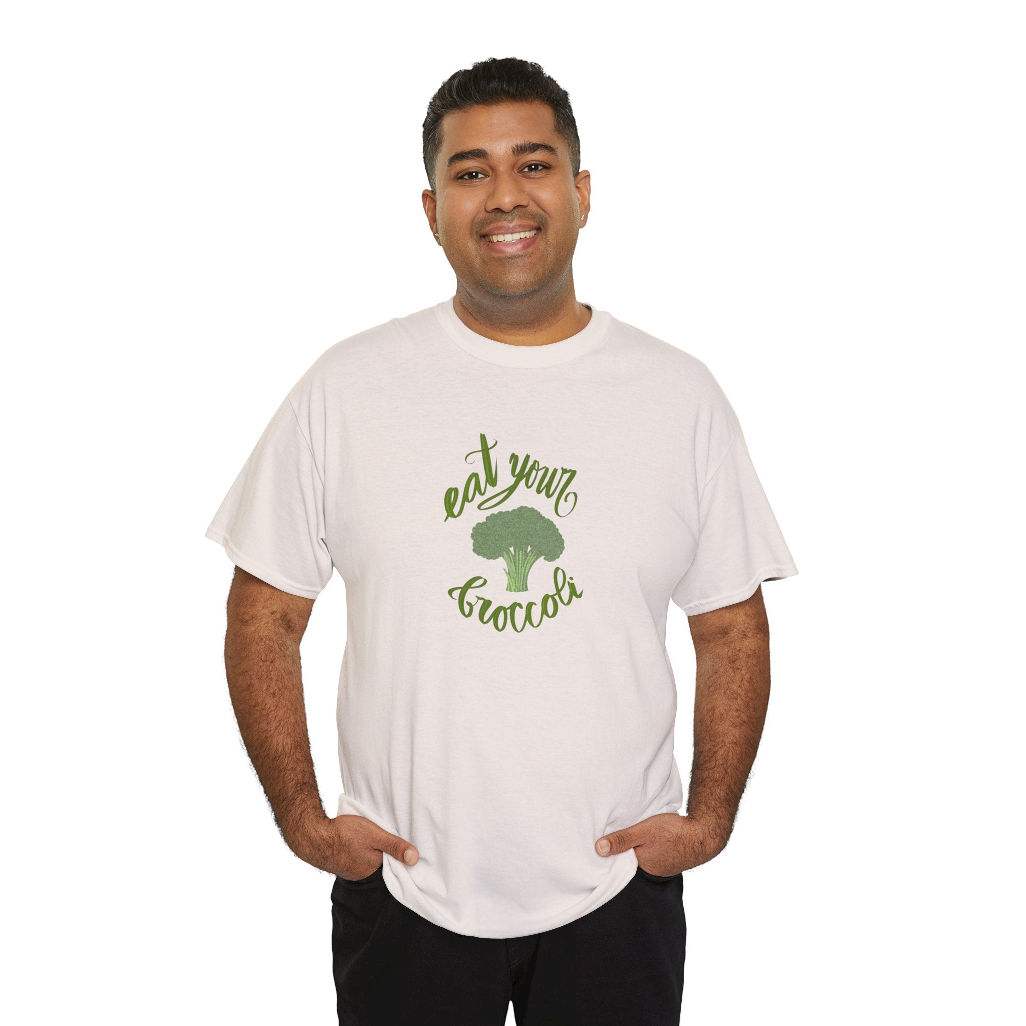 EAT YOUR BROCCOLI Unisex Heavy Cotton Tee