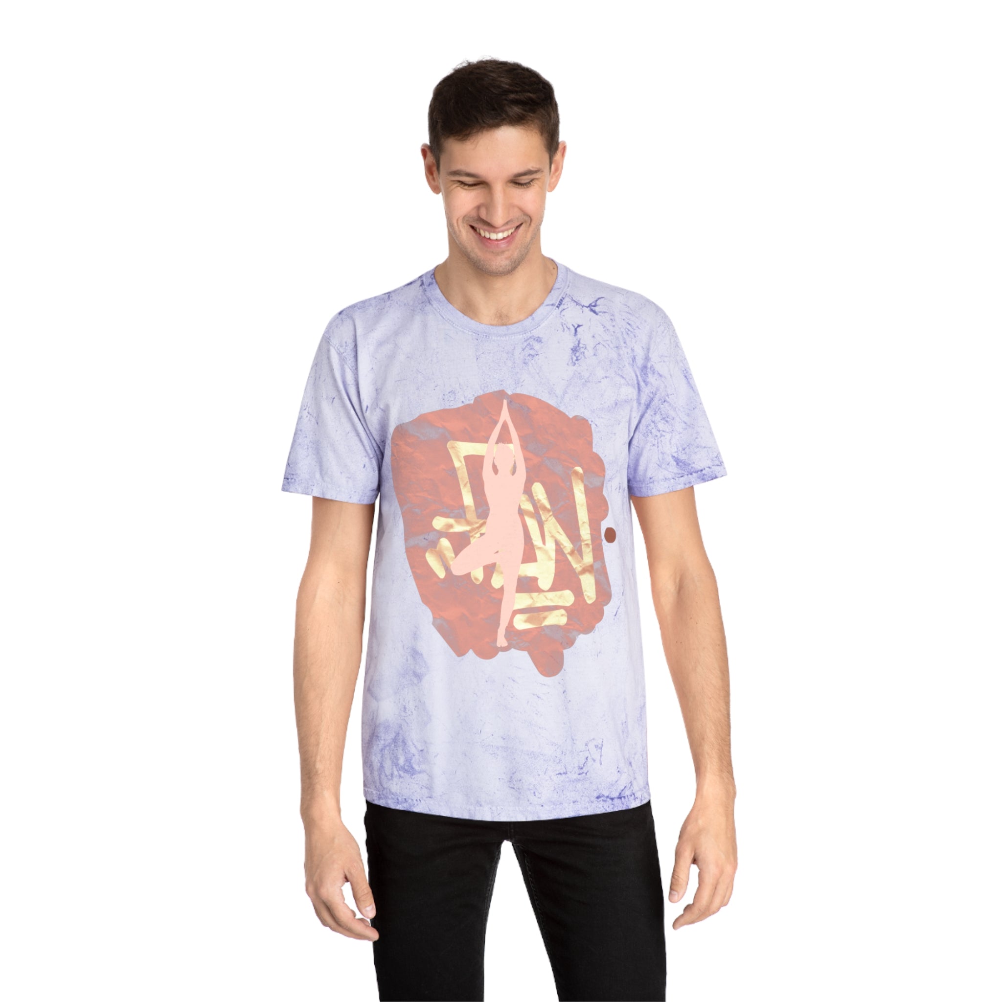 Color Blast Unisex Yoga T-Shirt - Vibrant Hand Drawn Art Tee