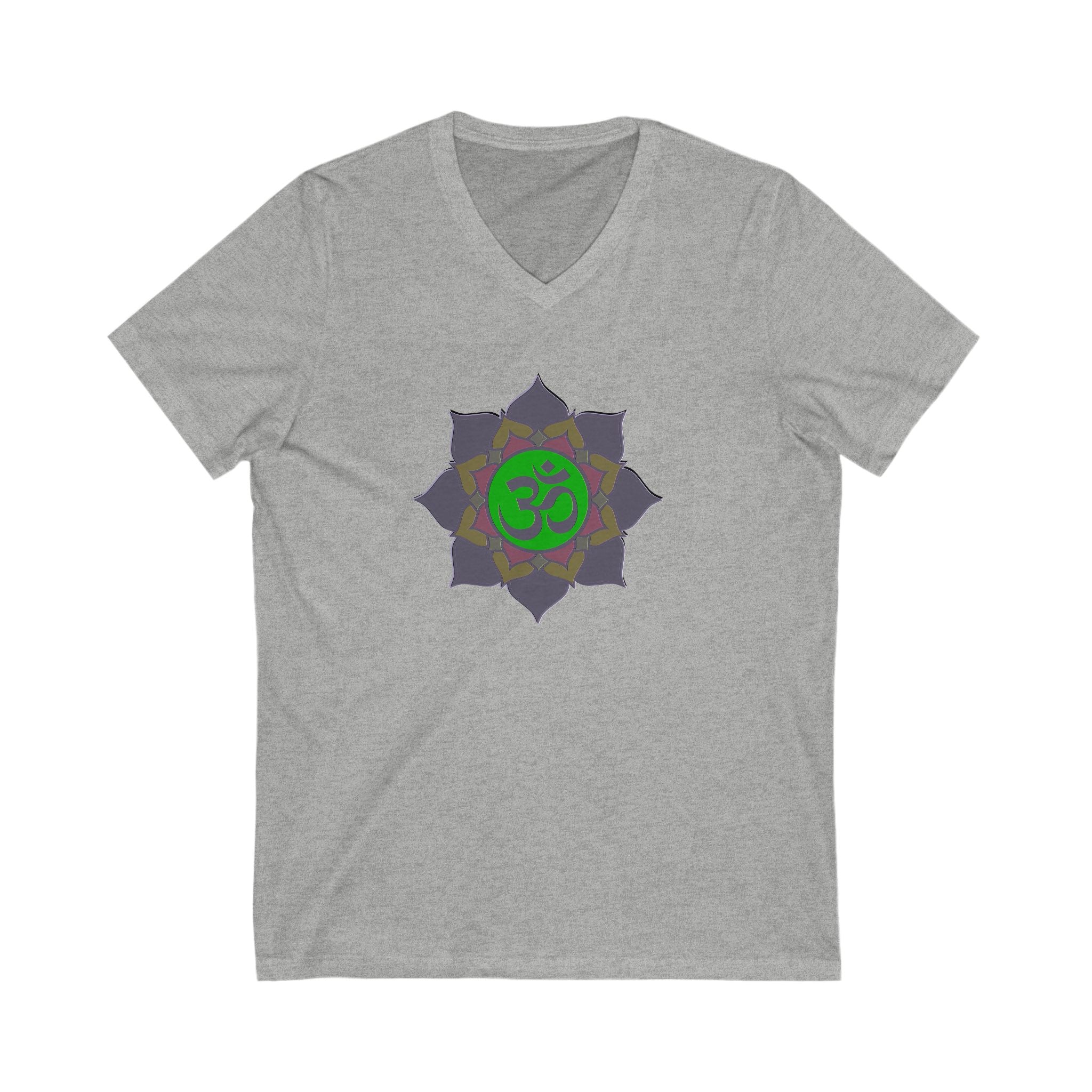Om Symbol Unisex V-Neck Tee - Spiritual Yoga Shirt for Mindfulness