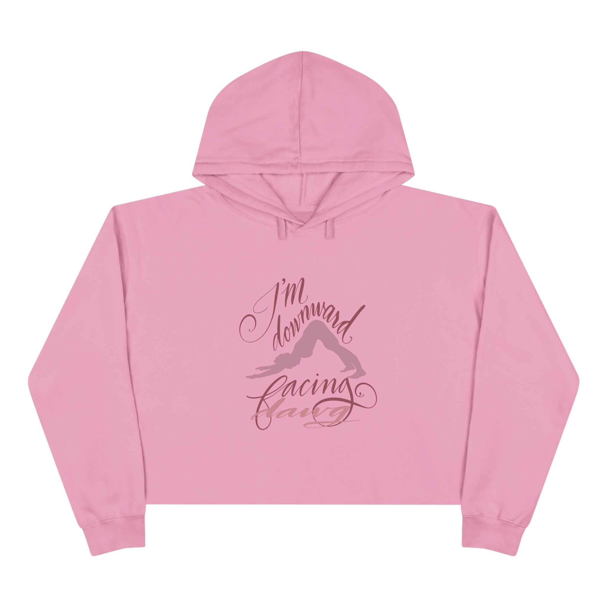 Yoga Crop Hoodie - "I'm Downward Facing" Design for Comfort and Style