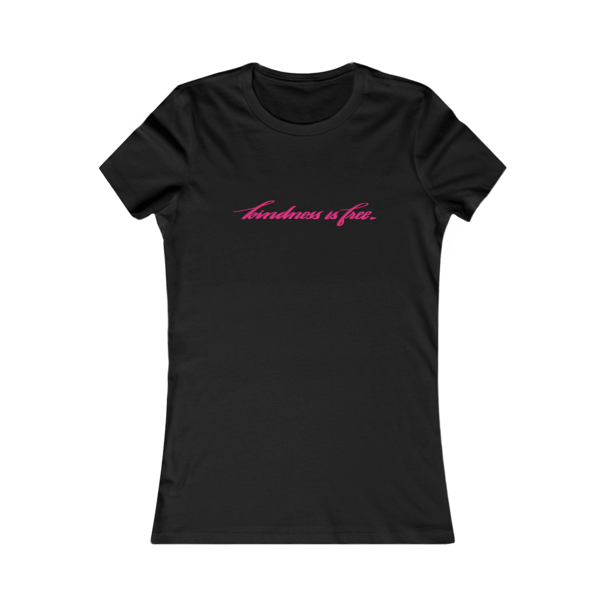 Kindness is Free Women's Tee - Motivational Black T-Shirt for Everyday Wear
