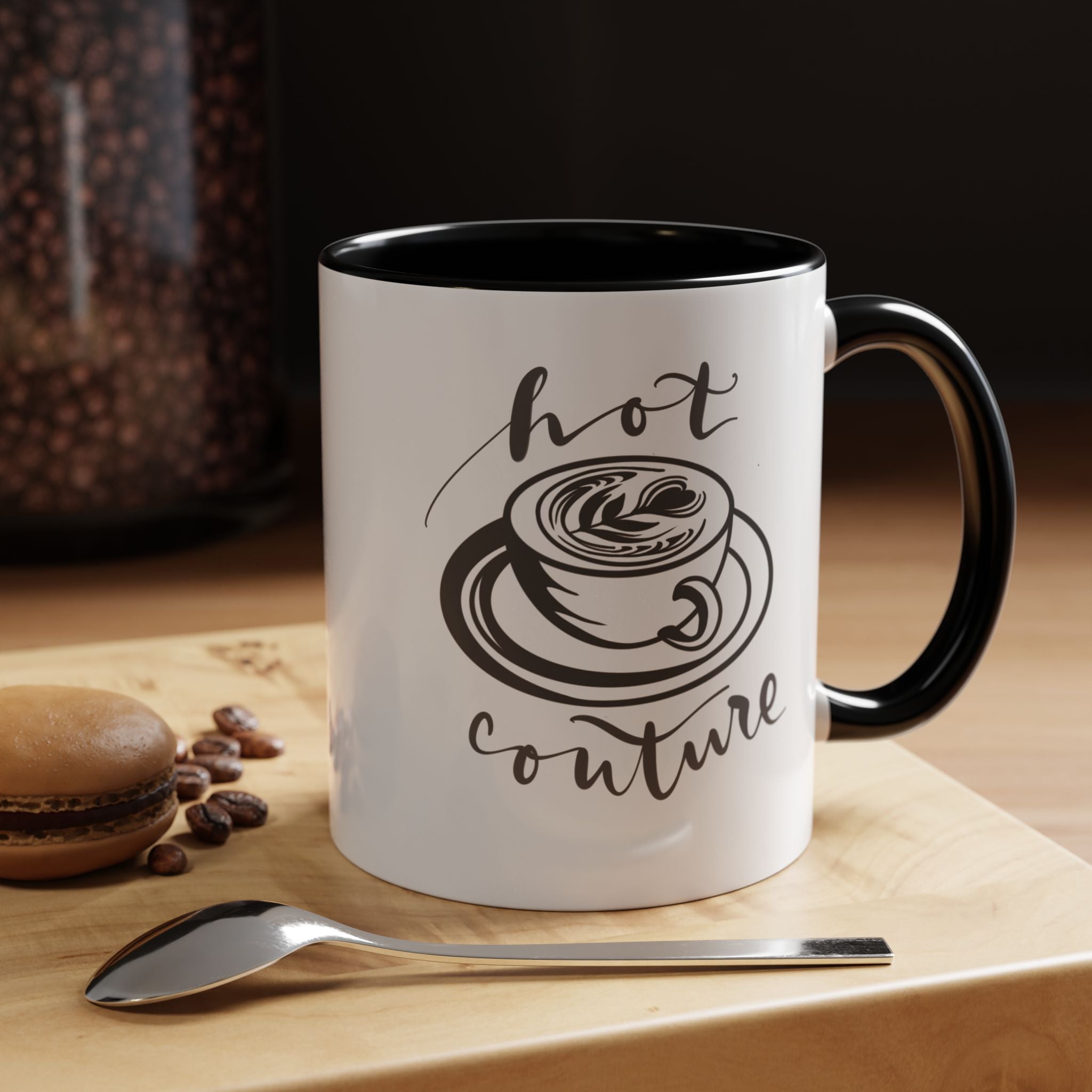 Stylish Hot Couture Accent Coffee Mug - 11 oz Ceramic Cup for Coffee Lovers