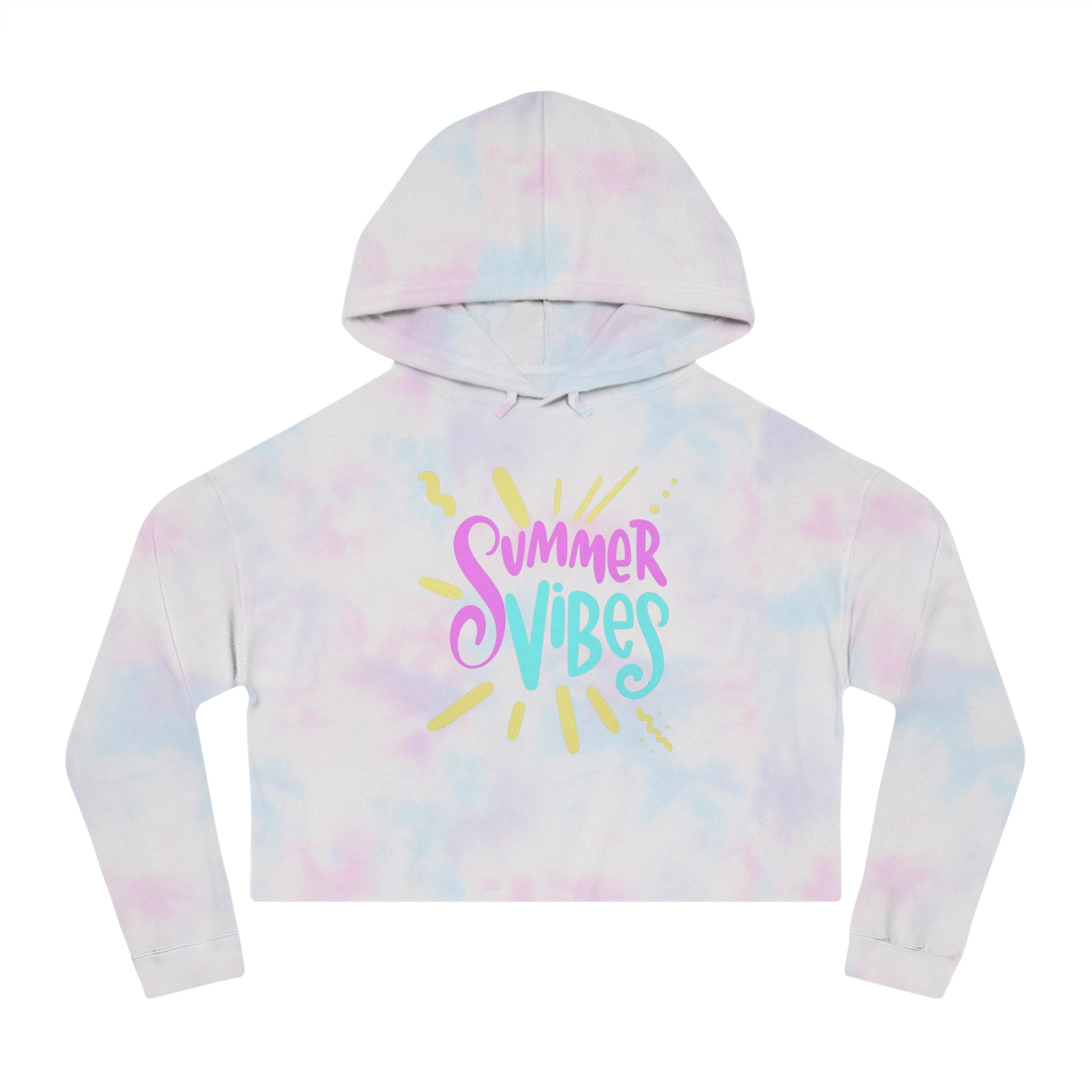 Summer Vibes Cropped Hoodie for Women - Camouflage Design