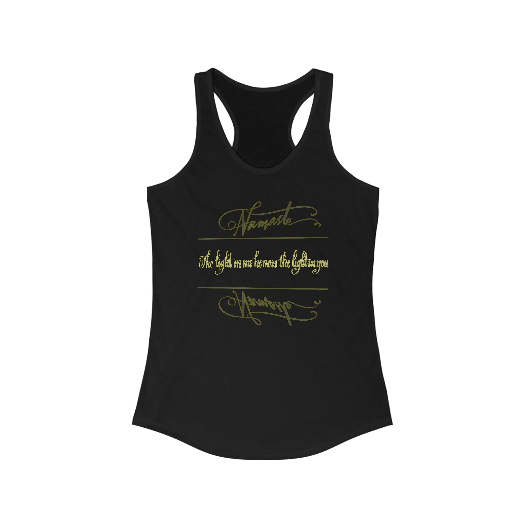 Namaste Women's Racerback Tank Top - Light and Gratitude Design