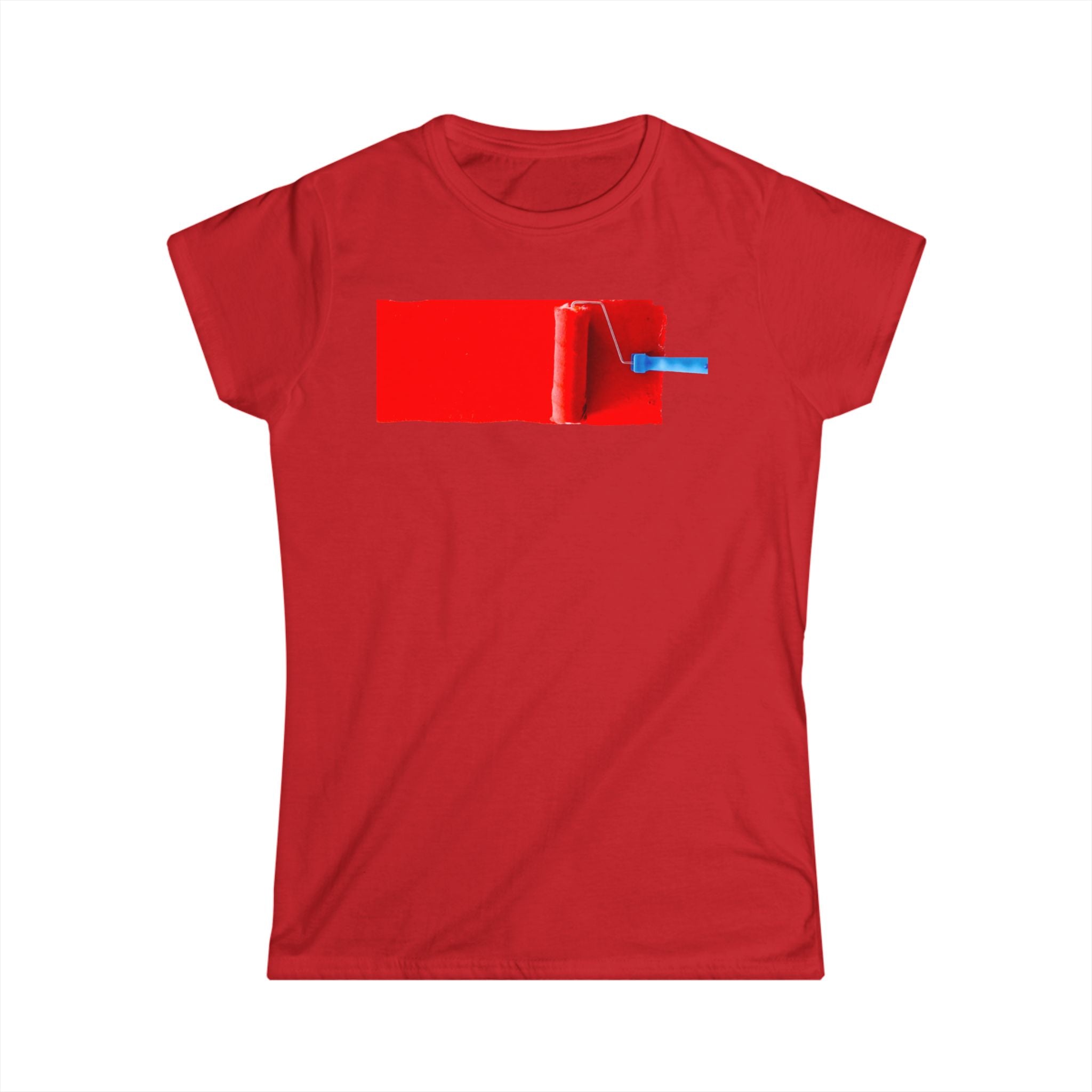 Creative Red Paint Roll Women's Softstyle Tee