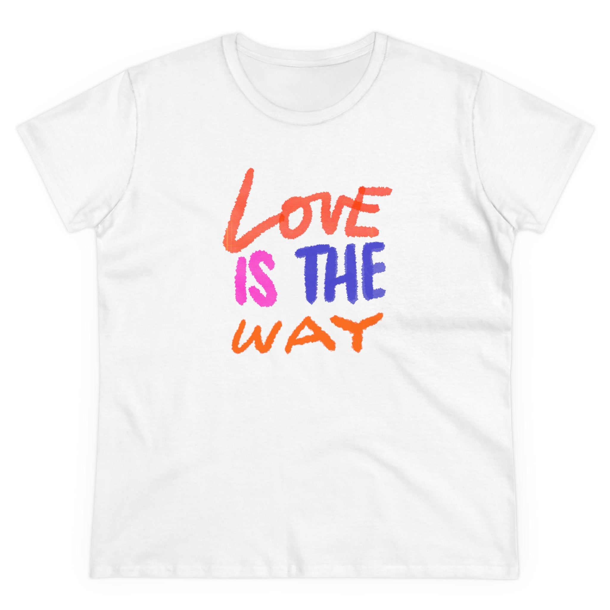 LOVE IS THE WAY Women's Midweight Cotton Tee