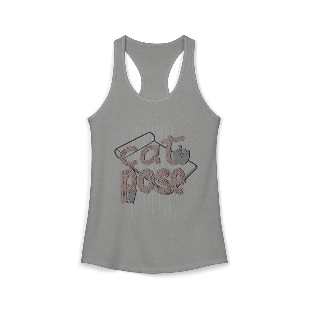Cat Pose Women's Ideal Racerback Tank