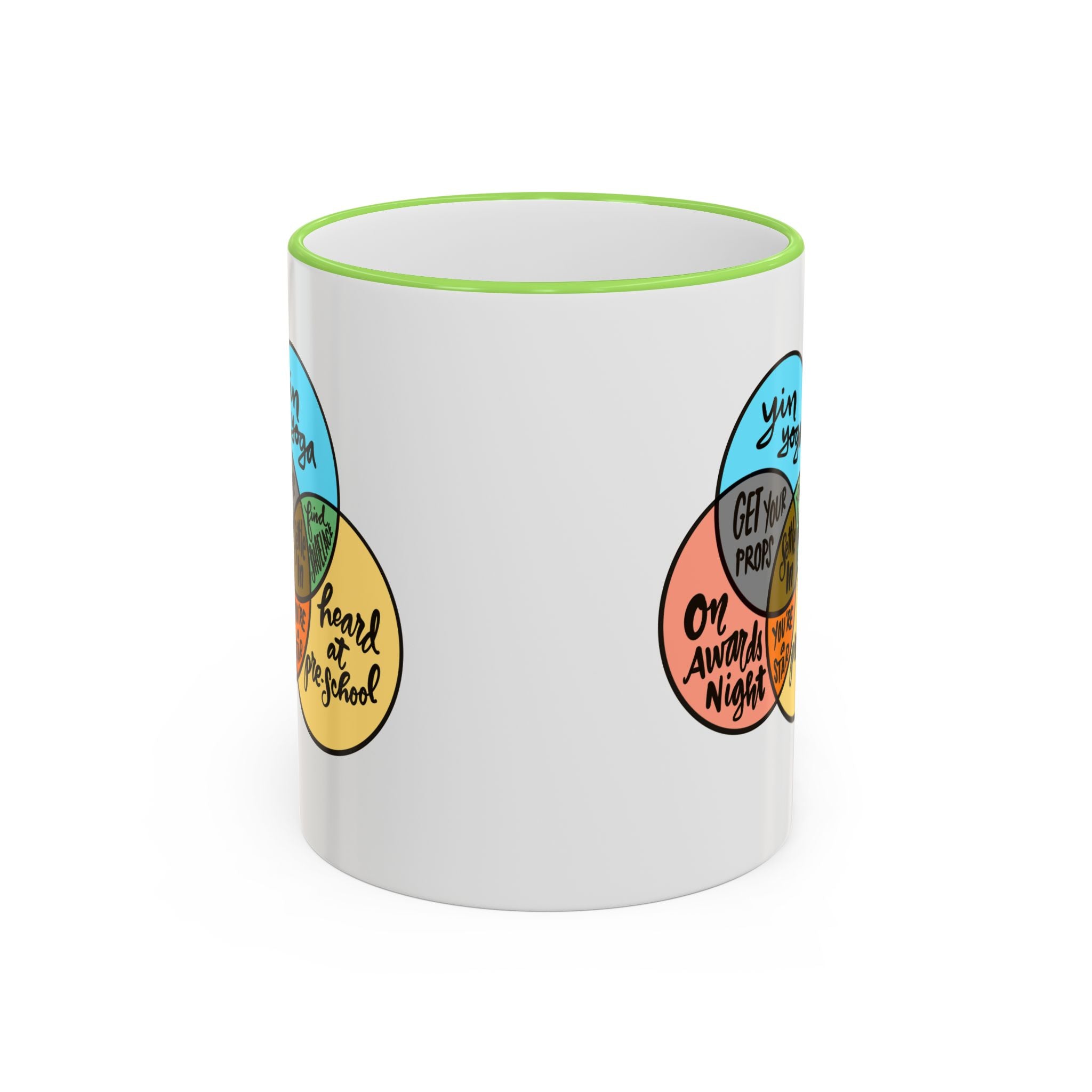 Yin Yoga Venn diagram Accent Rim & Handle Mug 11 oz