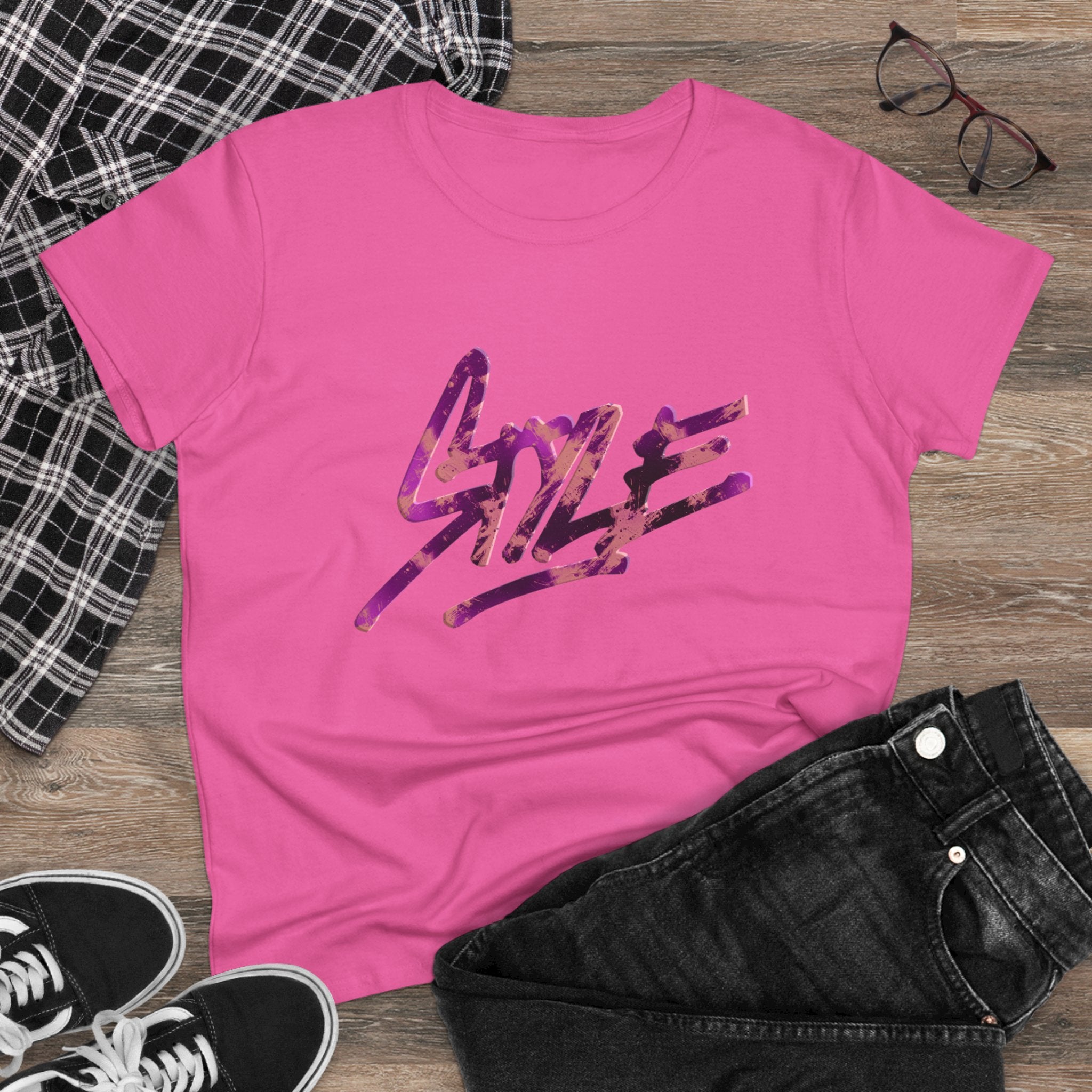 Stylish Women's Midweight Cotton Tee - Perfect for Casual Outings & Everyday Wear