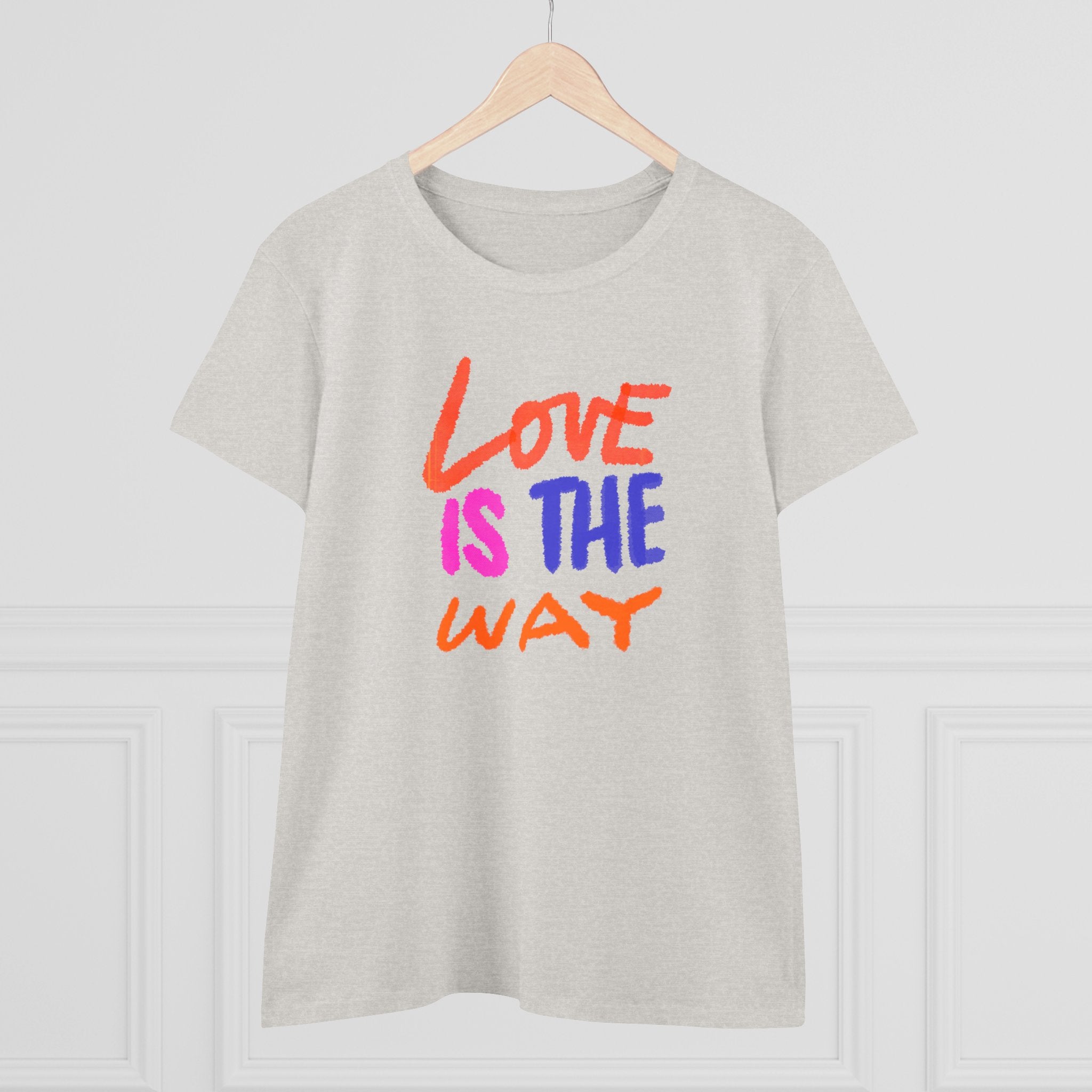 LOVE IS THE WAY Women's Midweight Cotton Tee