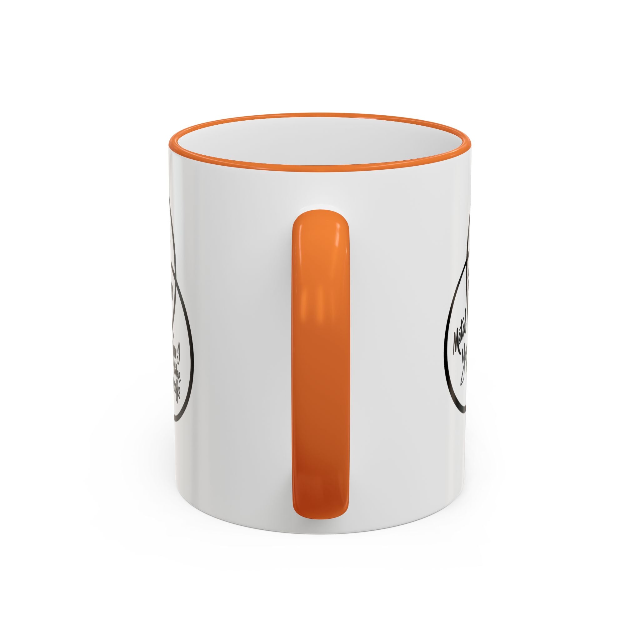 Metal Yoga Venn Diagram Mug — Funny Coffee Lover Accent Rim & Handle Mug (11oz/15oz)