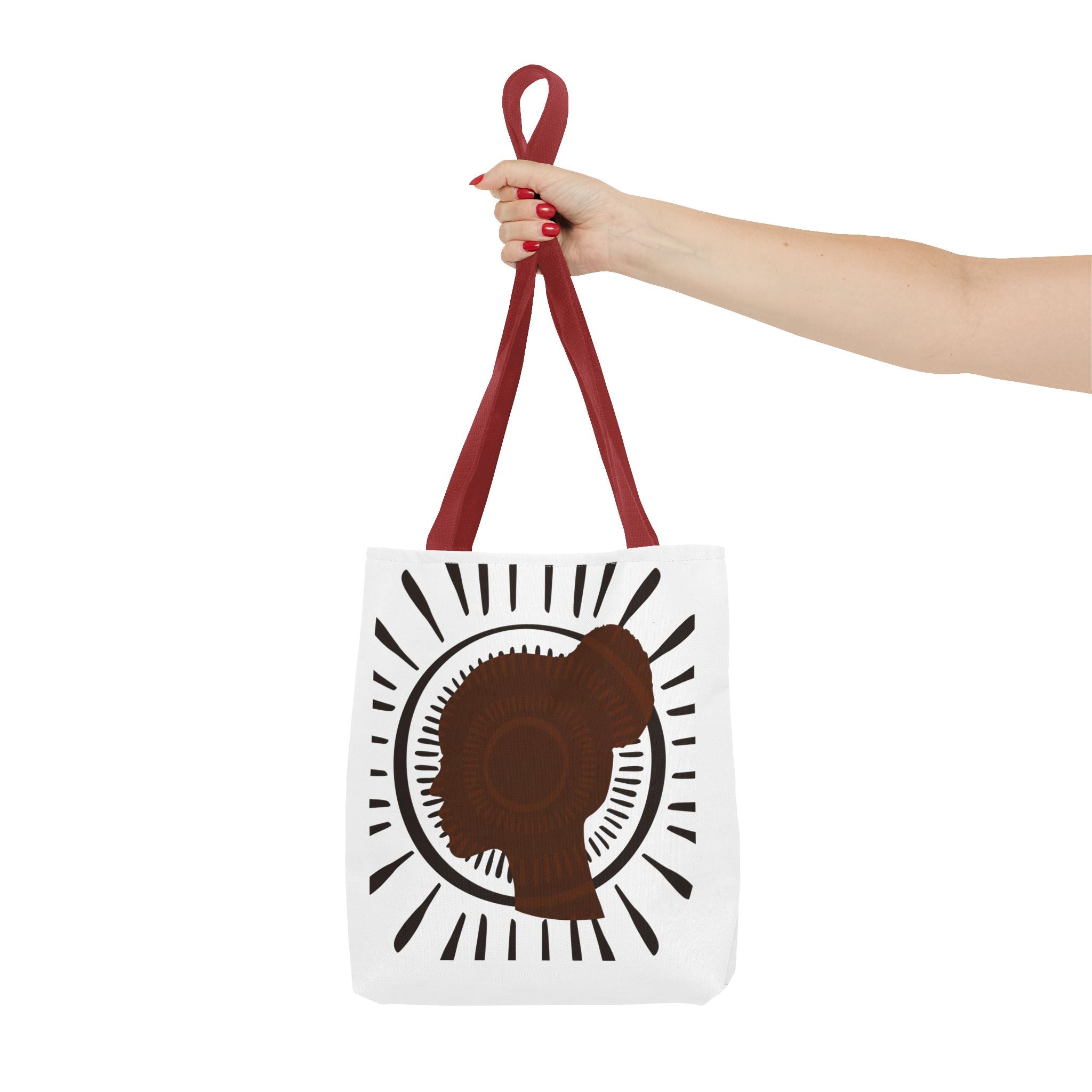 Black Woman Silhouette Tote Bag — Stylish Afrocentric Canvas Tote