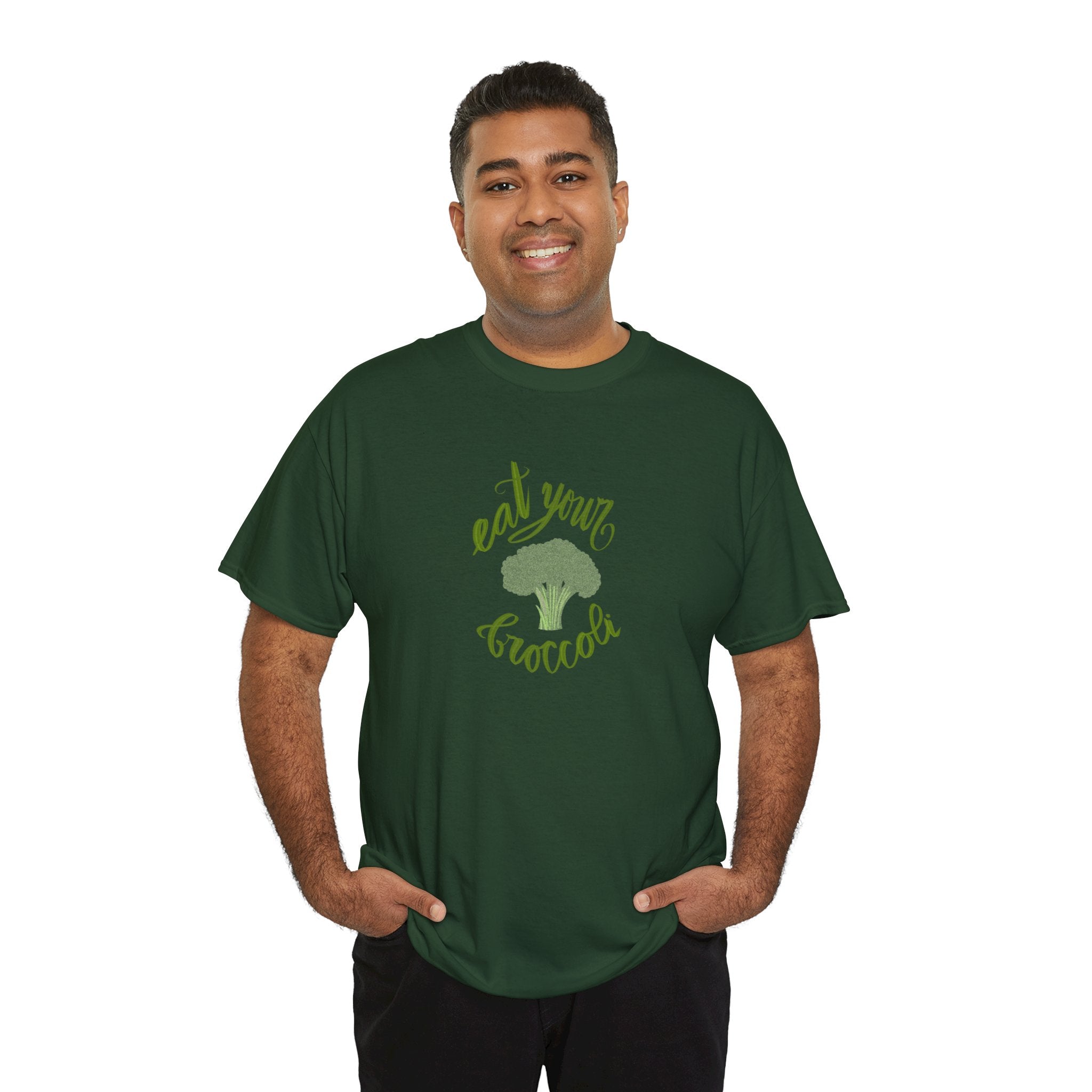 EAT YOUR BROCCOLI Unisex Heavy Cotton Tee