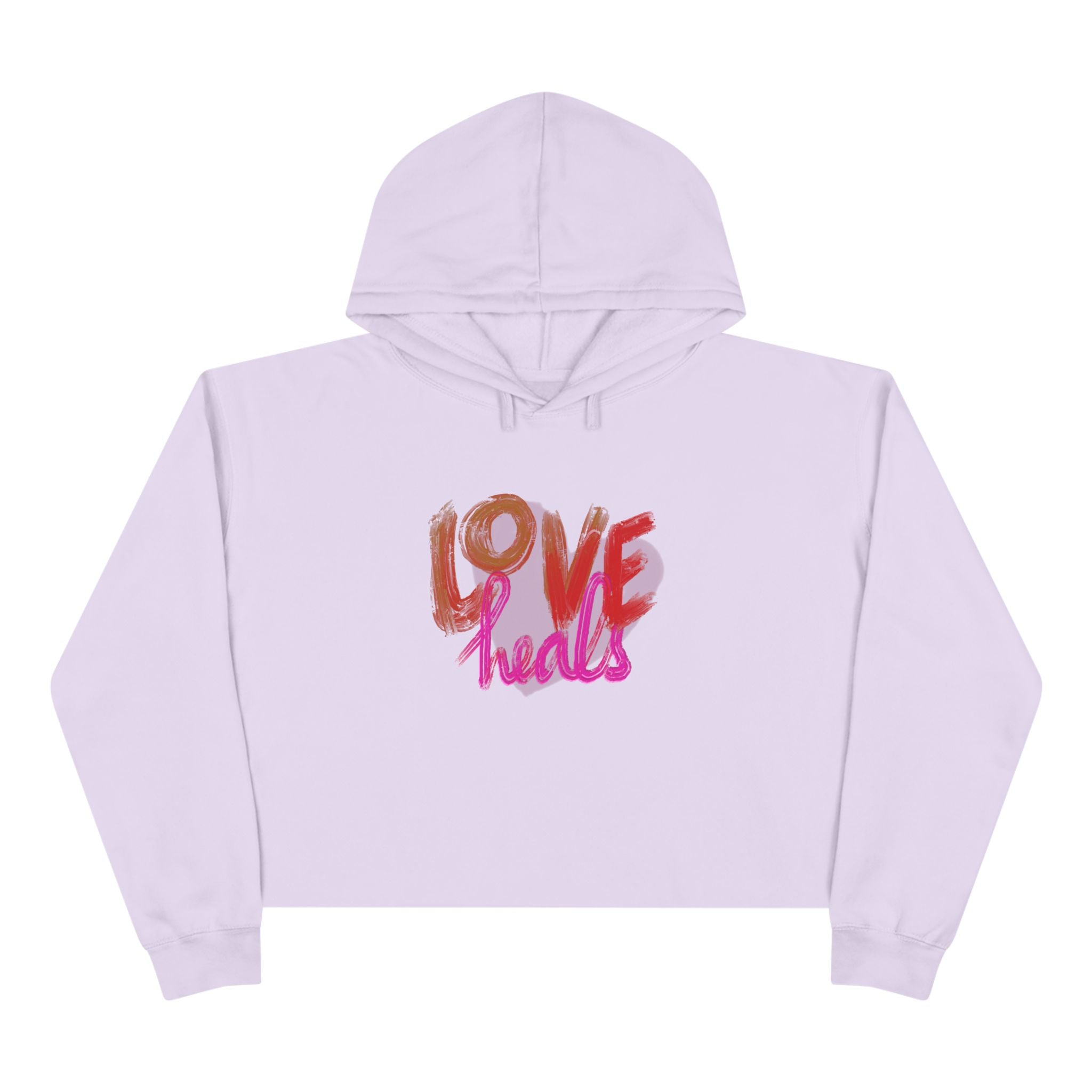 Love Heals Crop Hoodie - Stylish & Comfy Hoodie for Self-Care & Cozy Days