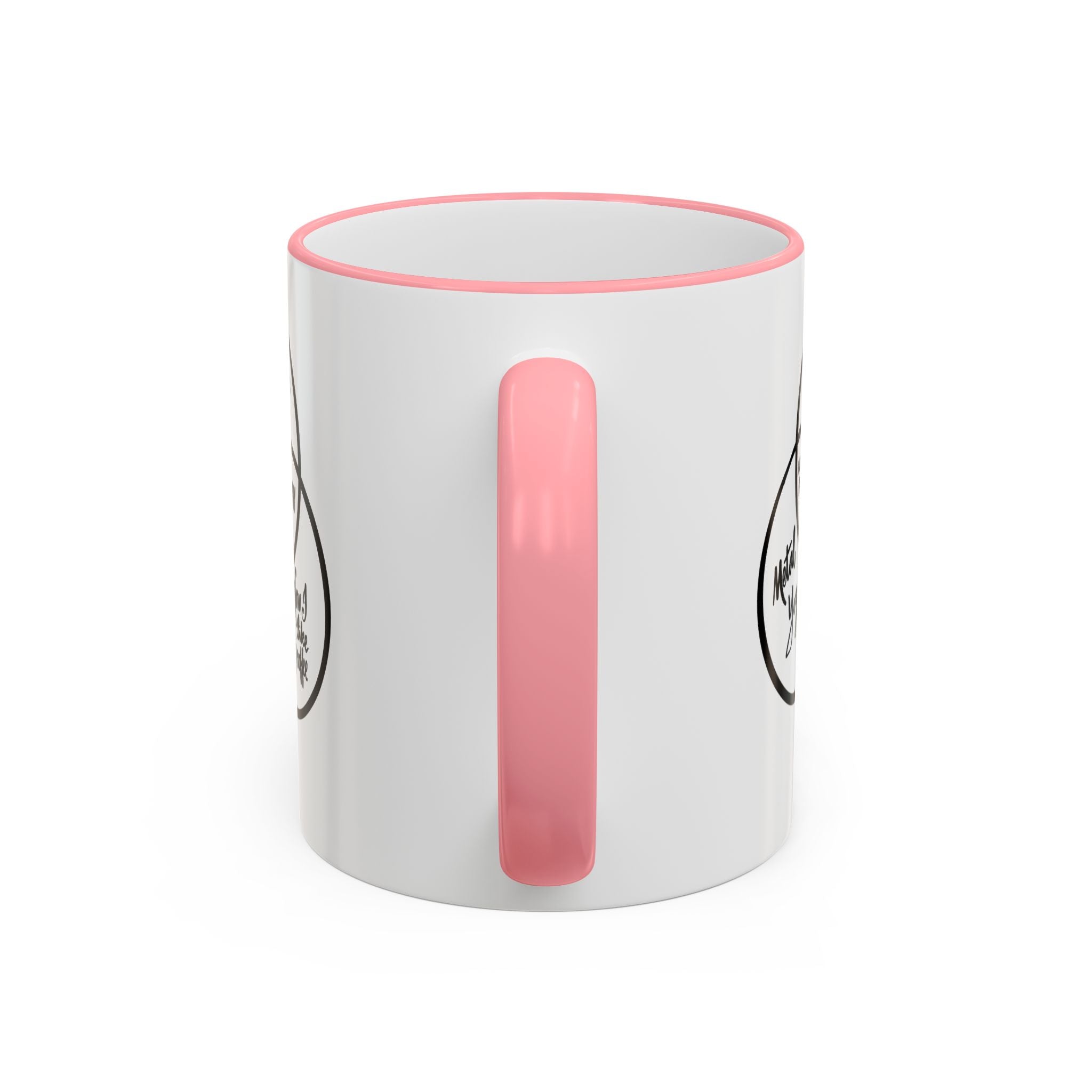 Metal Yoga Venn Diagram Mug — Funny Coffee Lover Accent Rim & Handle Mug (11oz/15oz)