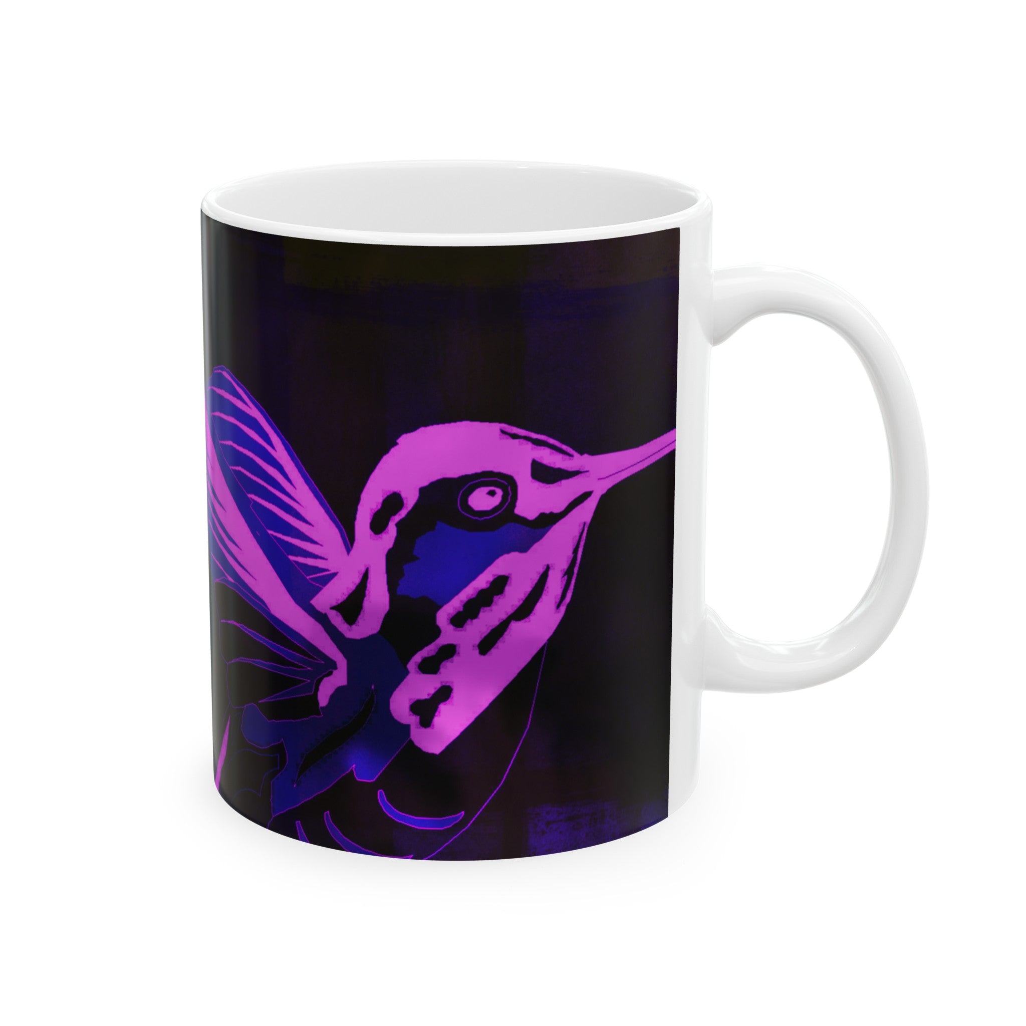 HAPPY HUMMINGBIRD Ceramic Mug, (11oz, 15oz)