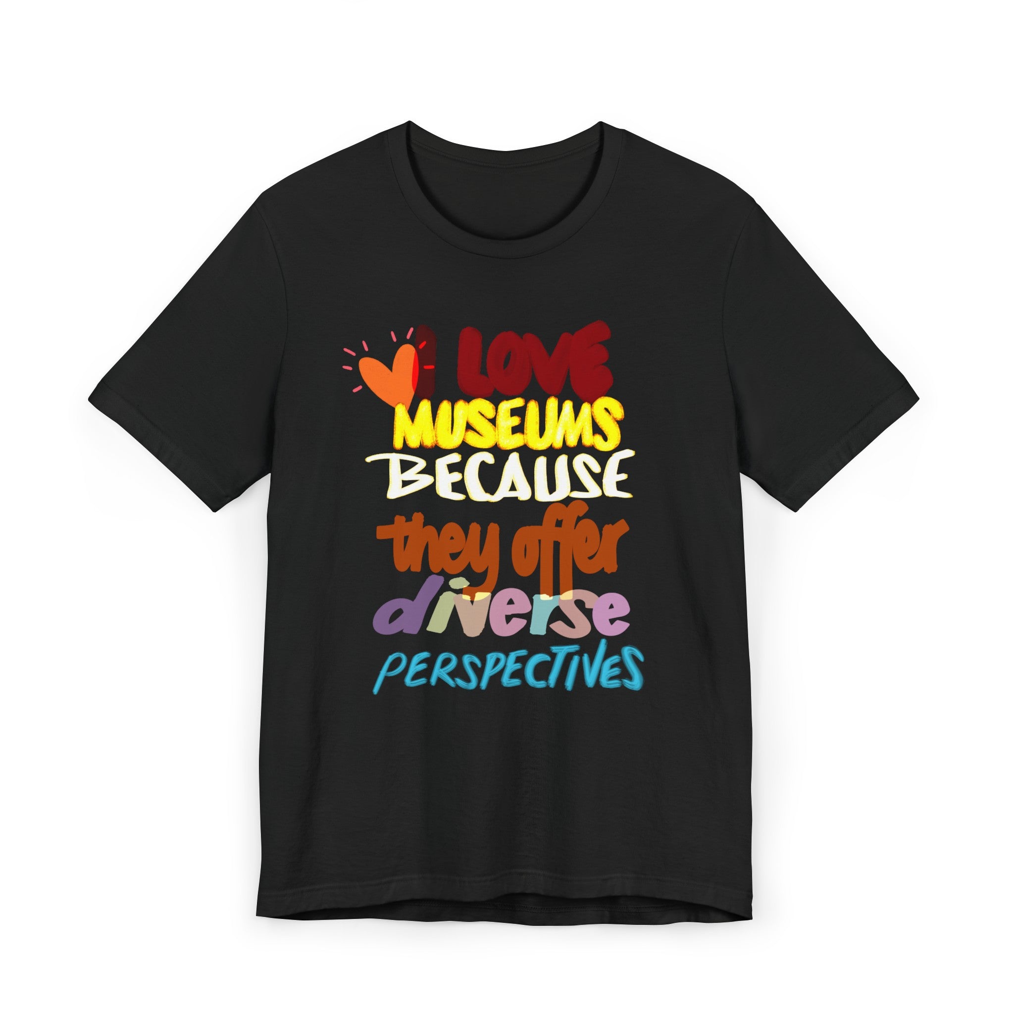 MUSEUMS DIVERSE PERSPECTIVES Unisex Jersey Short Sleeve Tee