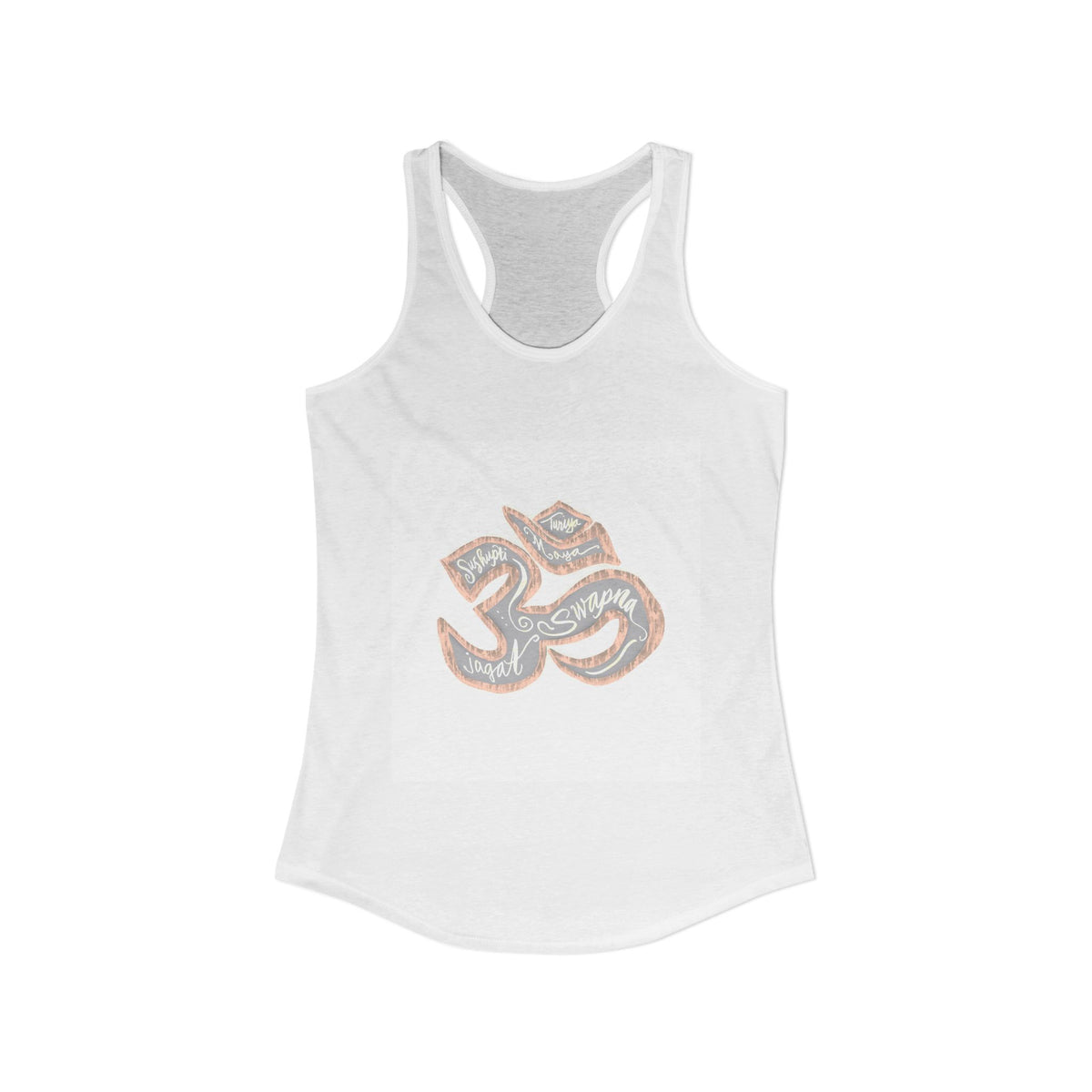 OM symbol with meanings in Sanskrit Women's Ideal Racerback Tank