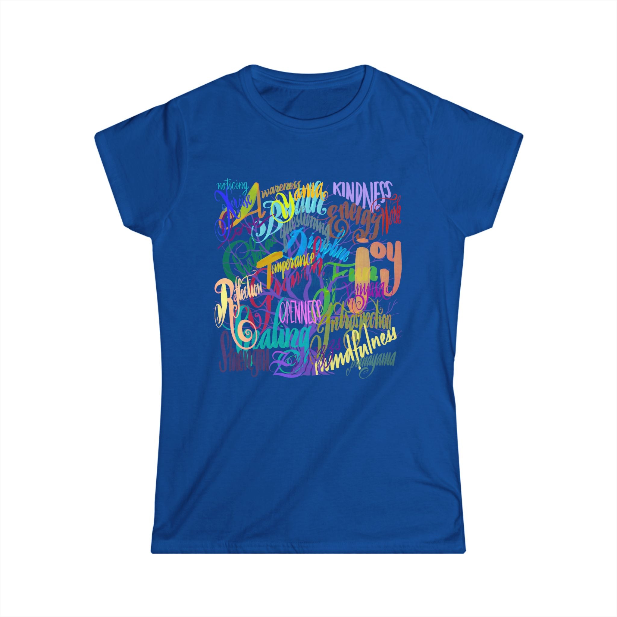 Yoga Benefits from A to Z Softstyle Tee - Inspirational Graphic Shirt