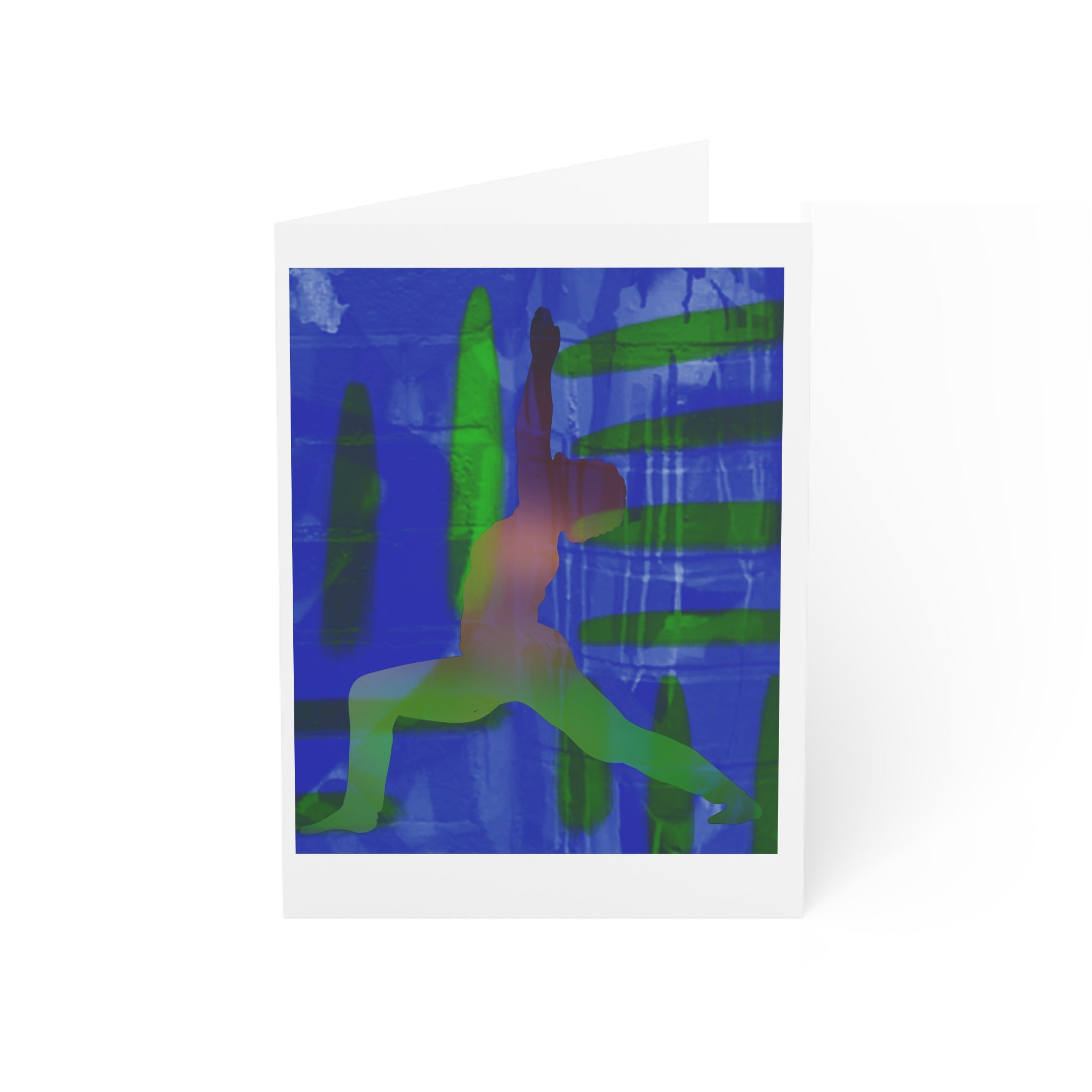 Yoga Love Greeting Cards — Art by Cecile (Virabhadrasana I) — Pack of 1/10/30/50