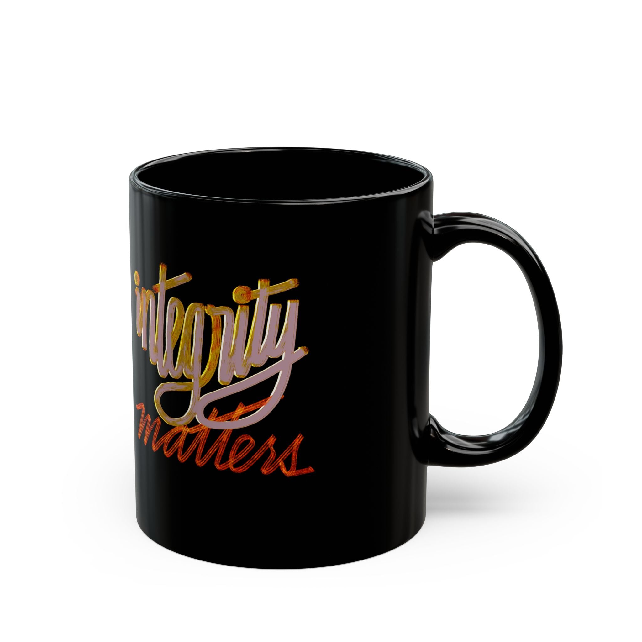 INTEGRITY MATTERS Black Mug (11oz)