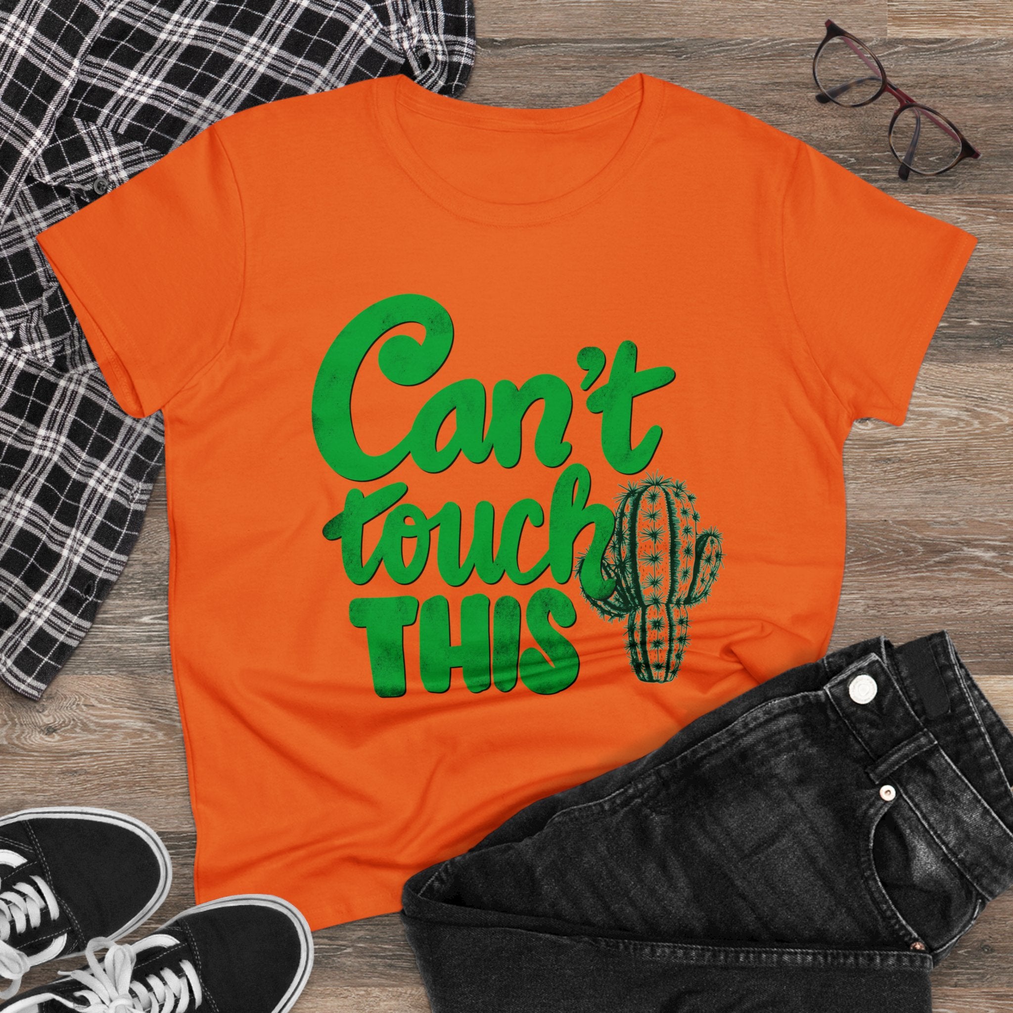 CAN’T TOUCH THIS PUNNY Women's Midweight Cotton Tee