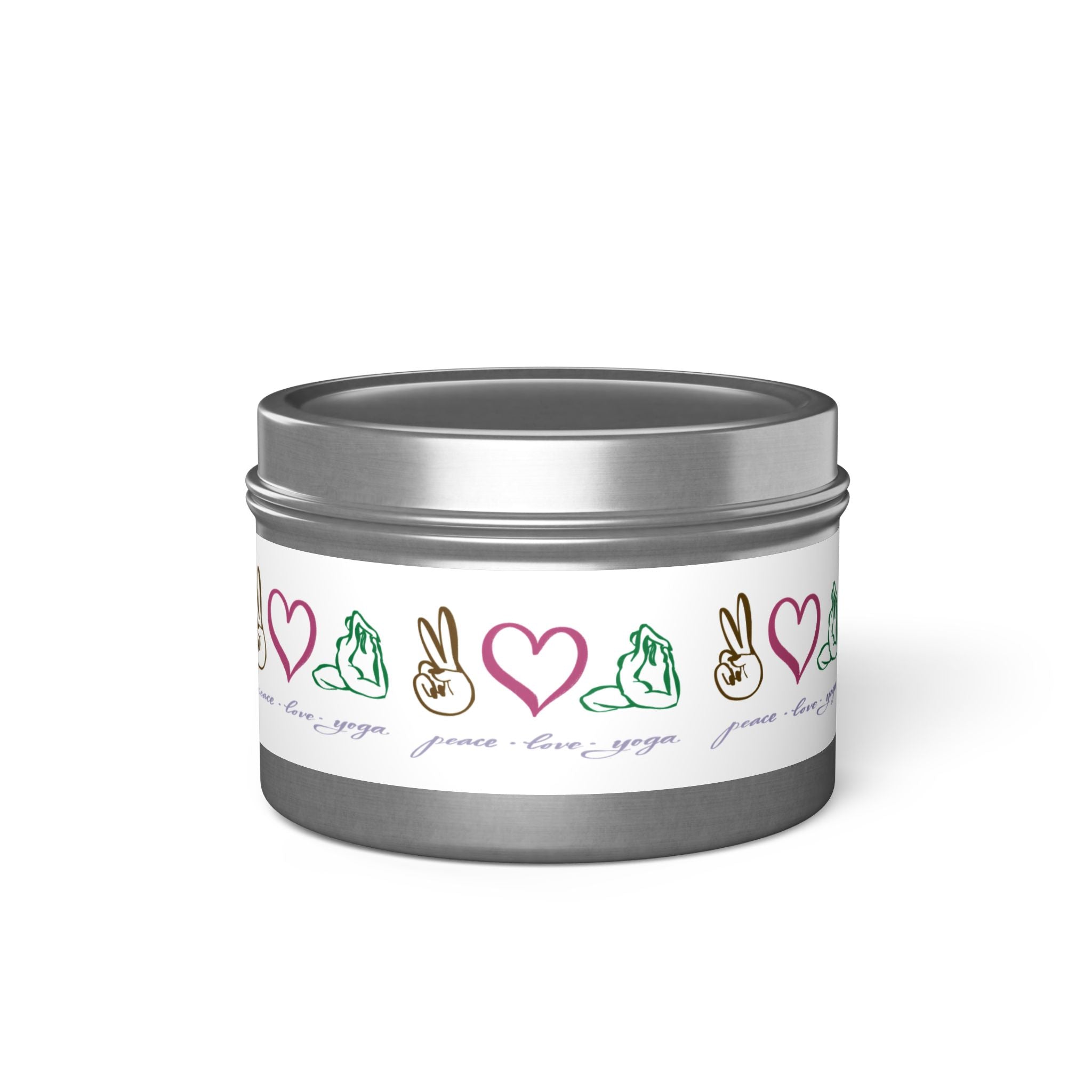 Tin Candle — Peace Love Yoga Tin Candle