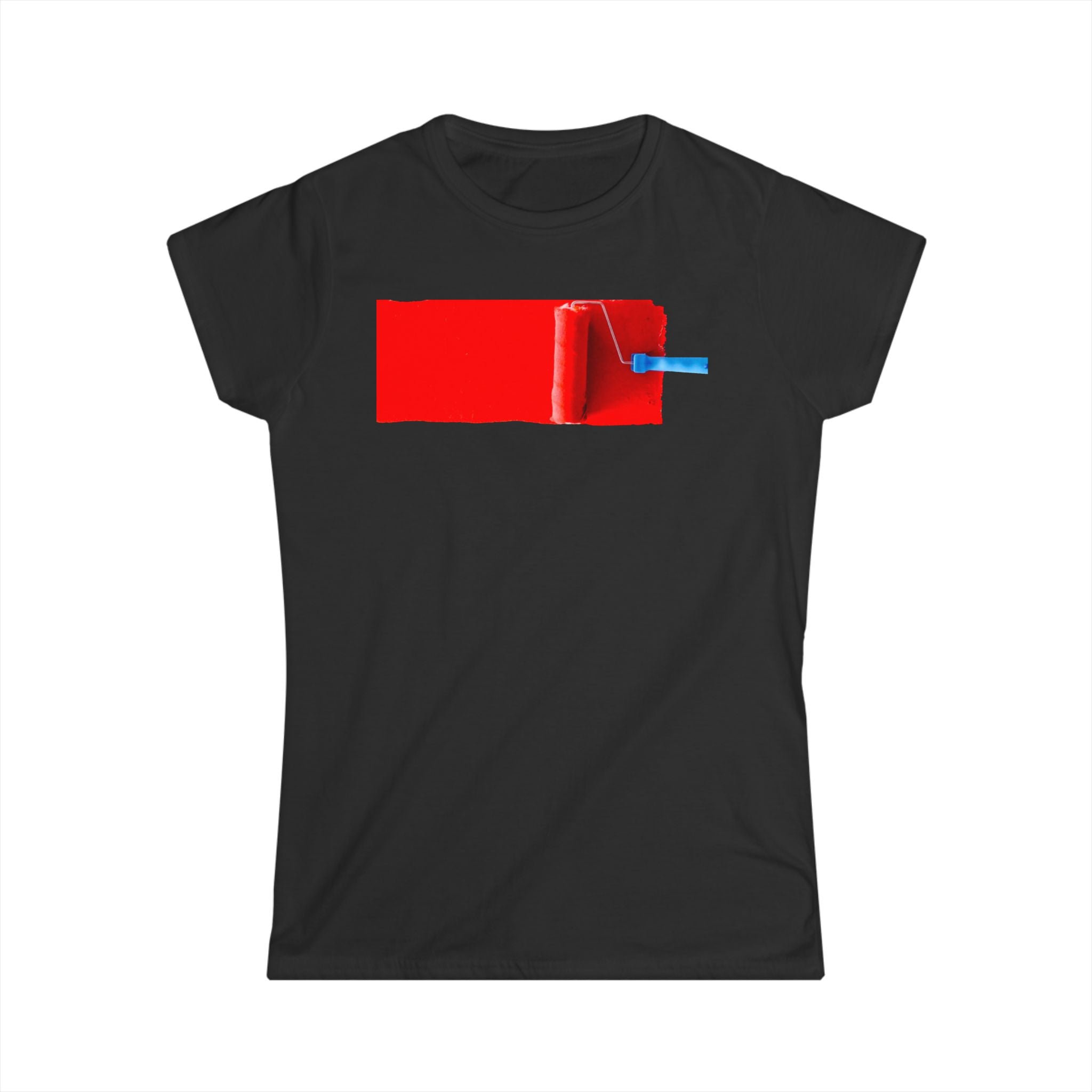 Creative Red Paint Roll Women's Softstyle Tee
