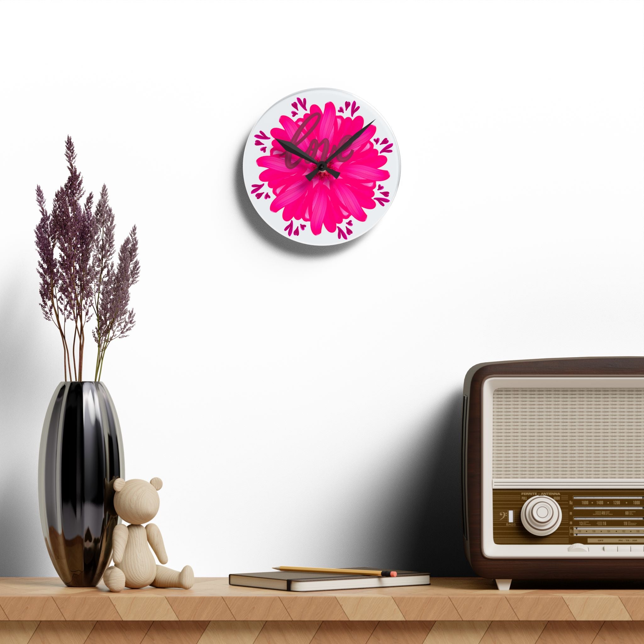 LOVE Acrylic Wall Clock